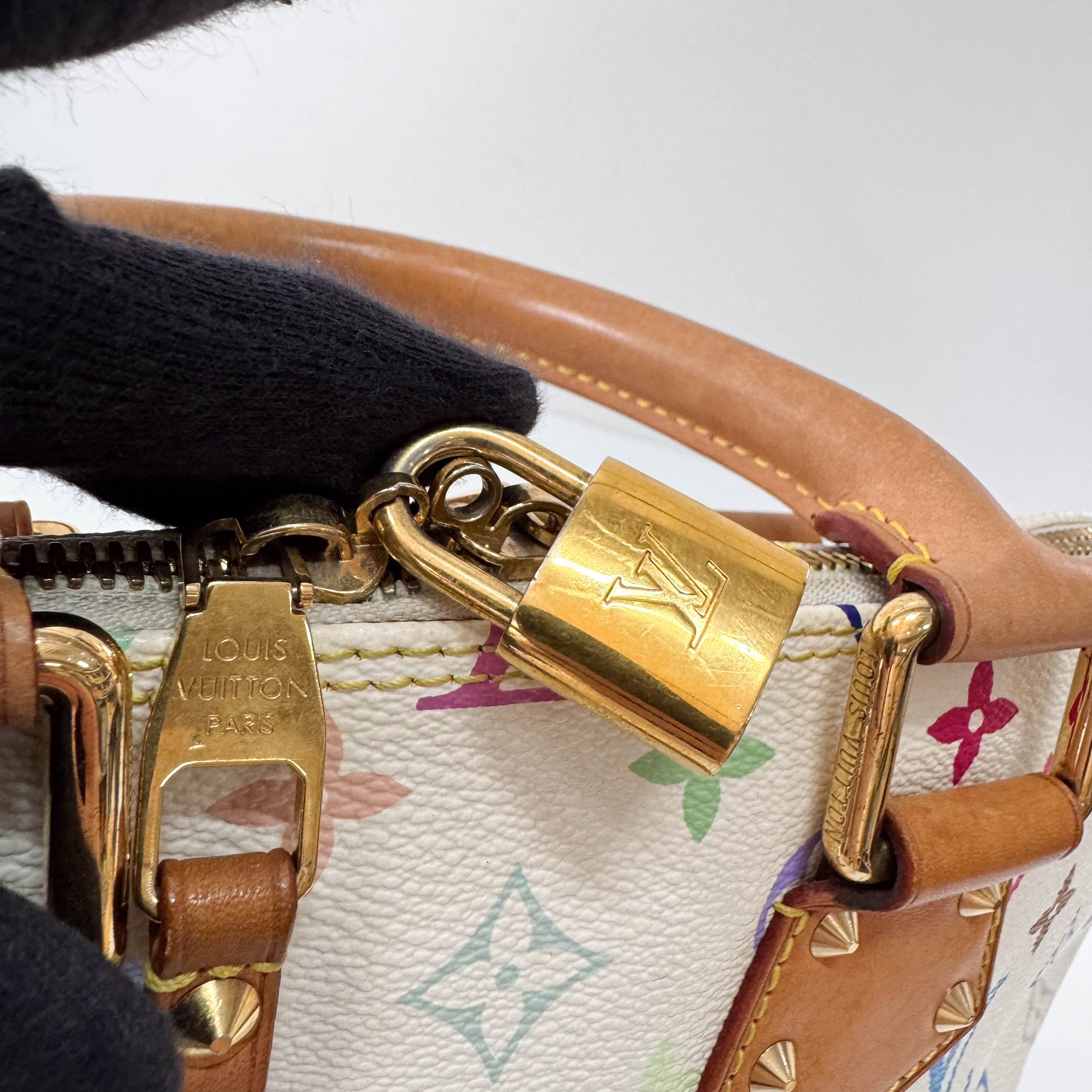 Alma Monogram Multicolor Blanc