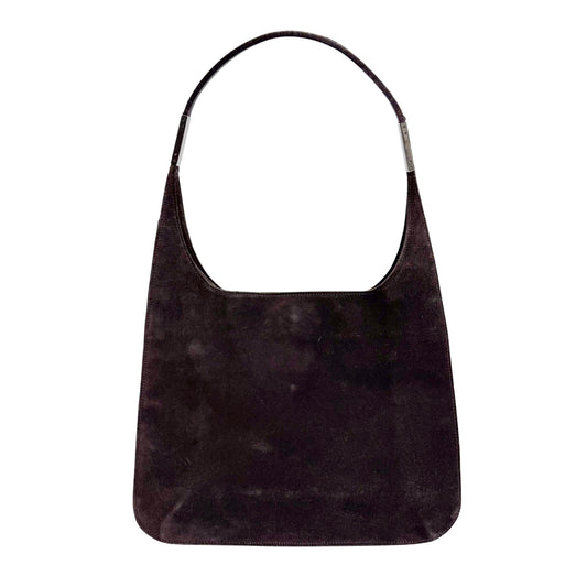 Vintage Suede Hobo Shoulder Bag