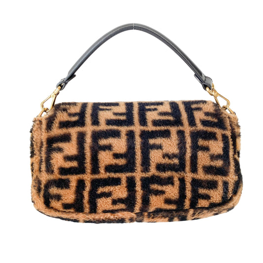 Zucca Baguette Brown Wool Two Way Bag