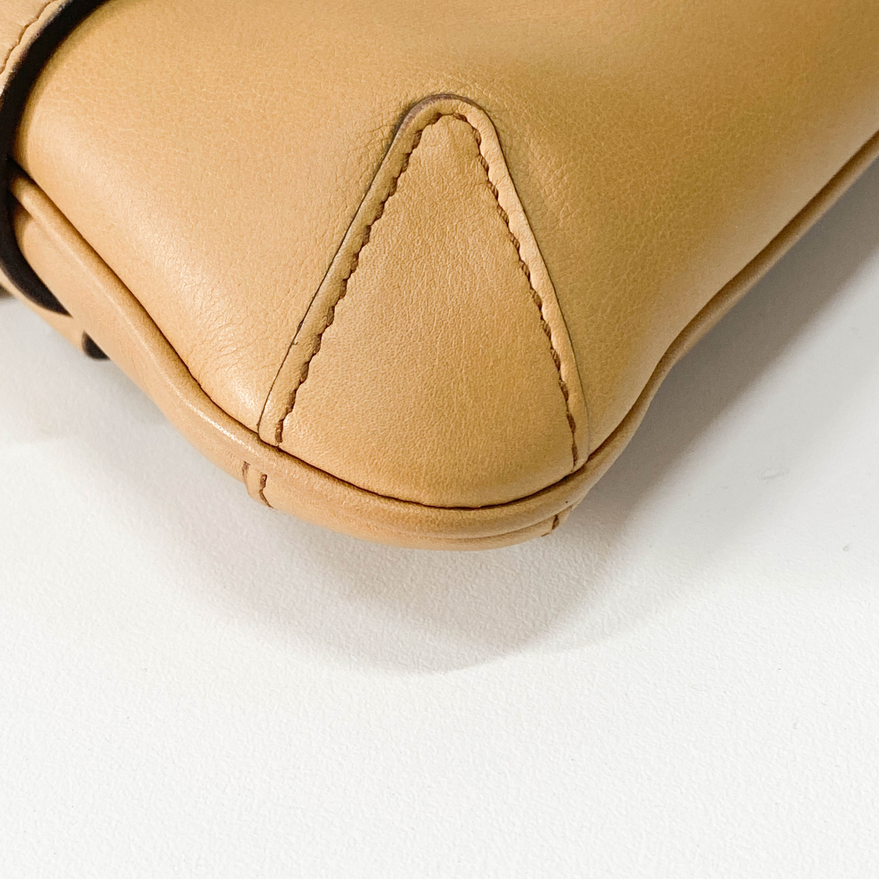 Horsebit Brown Leather Chain Shoulder Bag