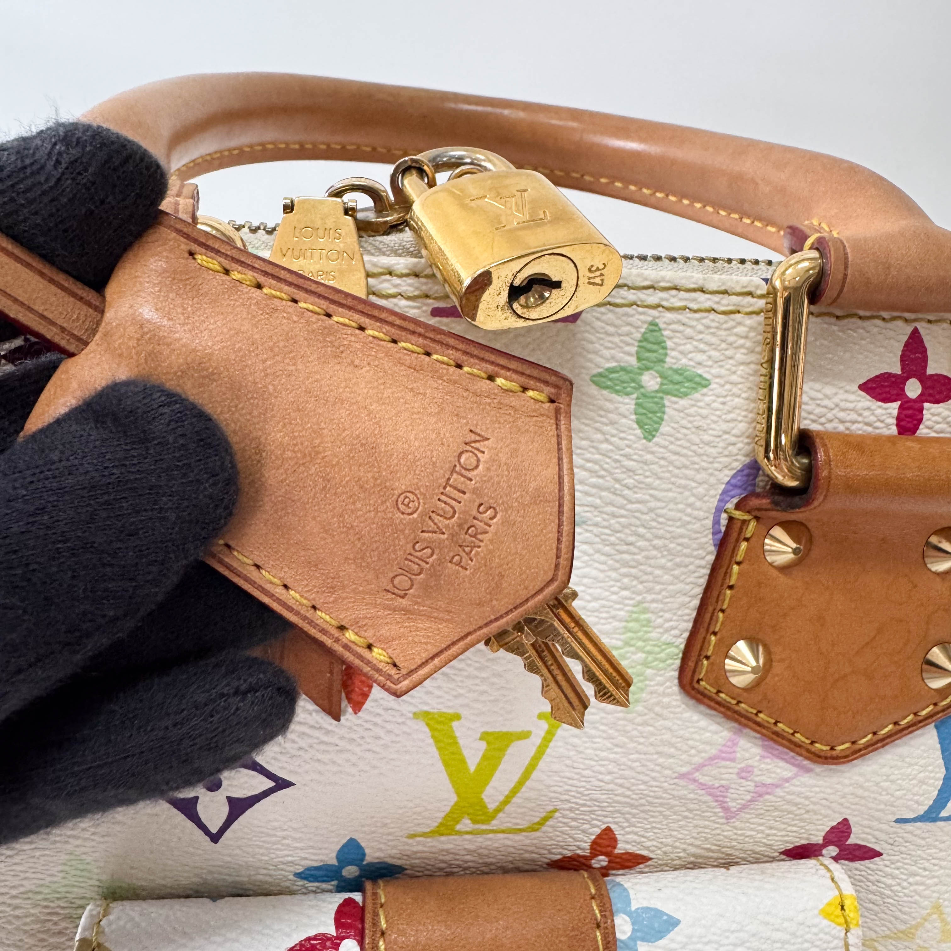 Alma Monogram Multicolor Blanc