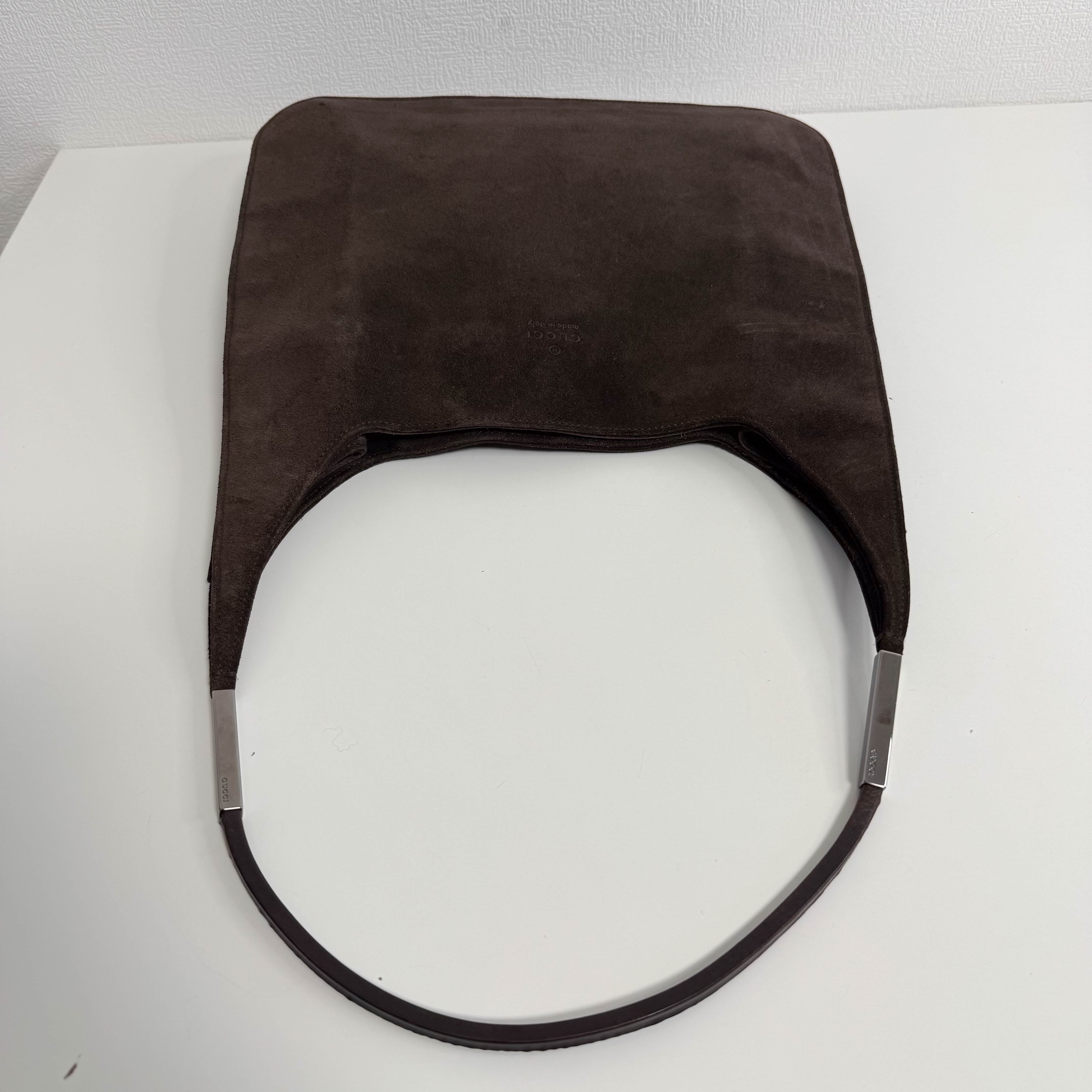 Vintage Suede Hobo Shoulder Bag
