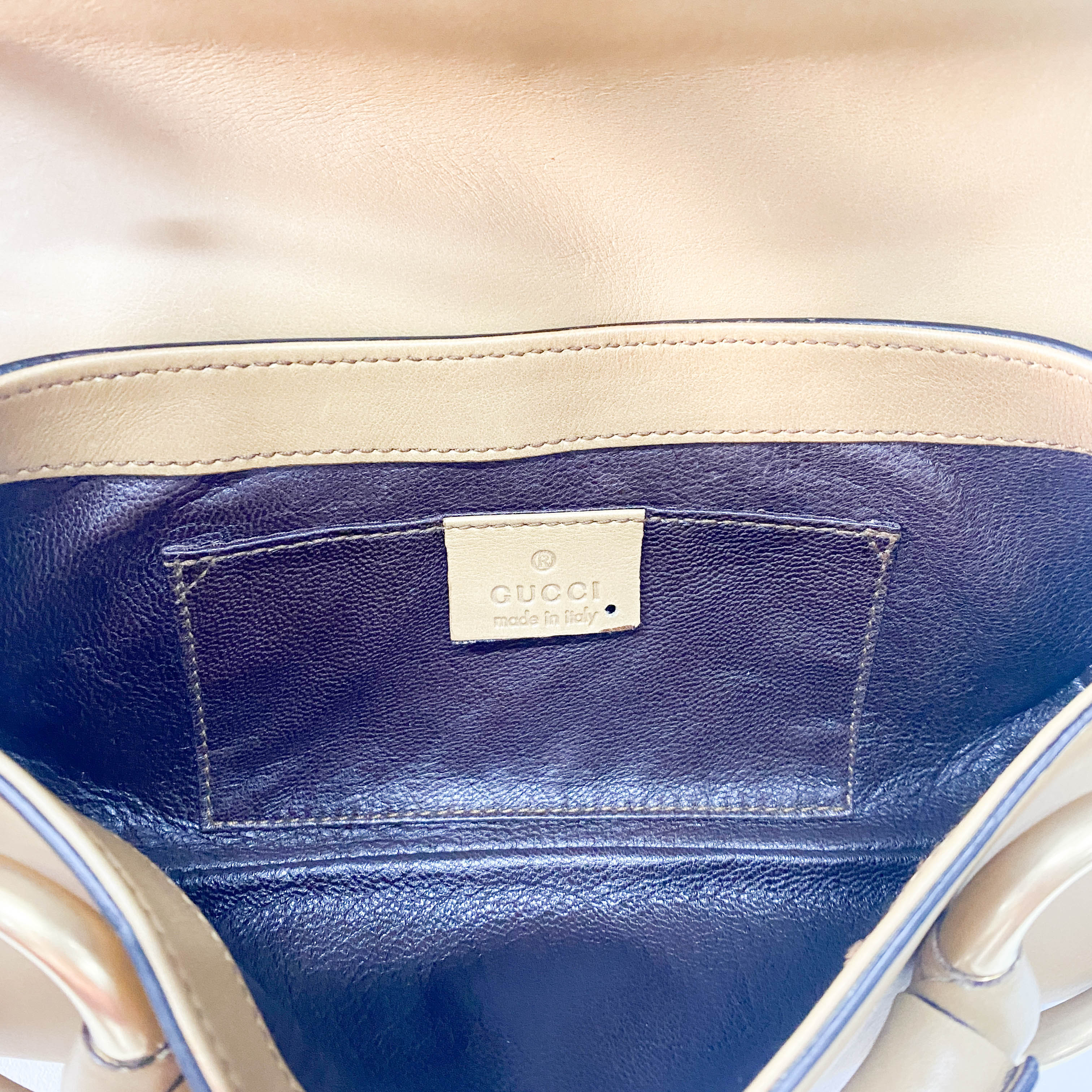 Horsebit Brown Leather Chain Shoulder Bag