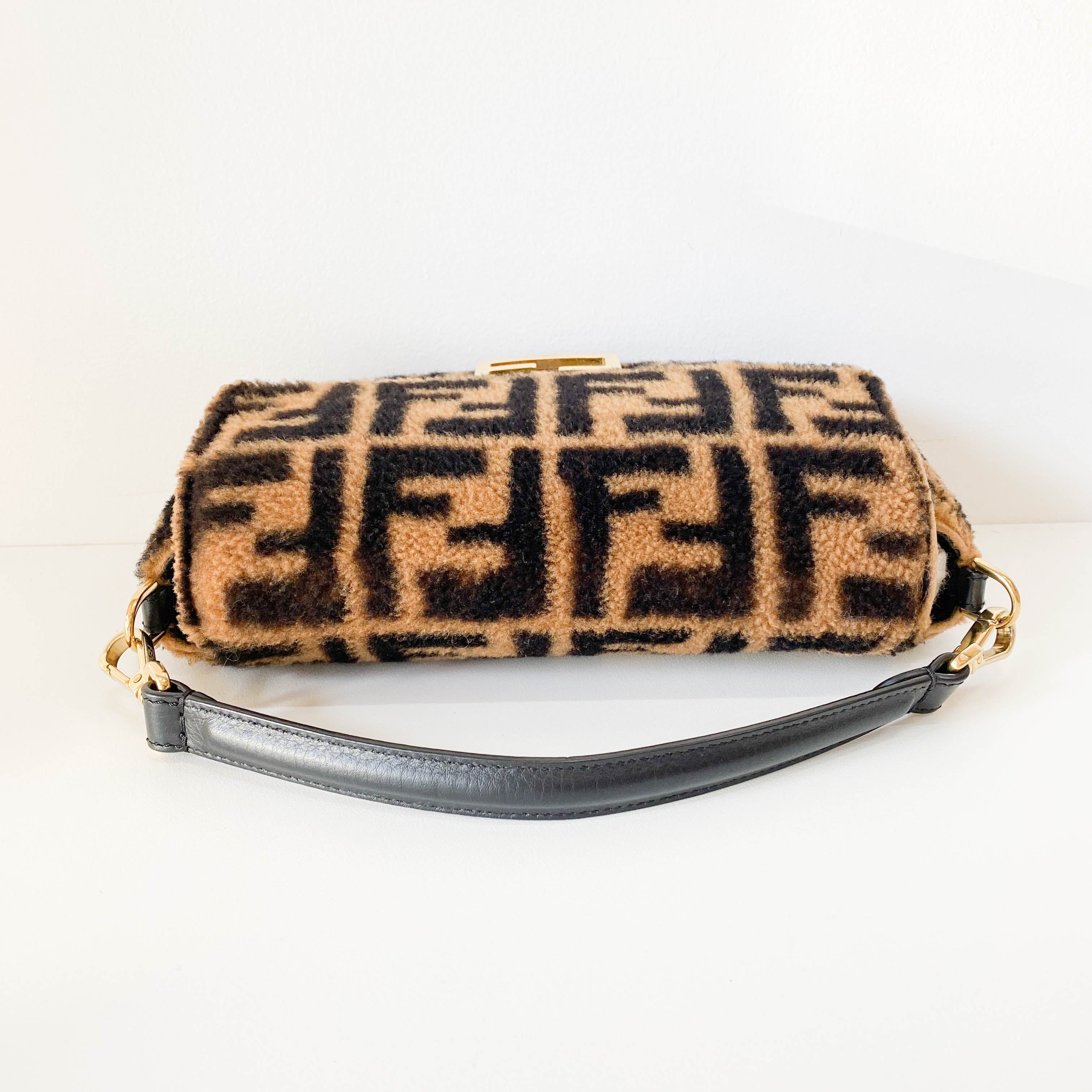 Zucca Baguette Brown Wool Two Way Bag