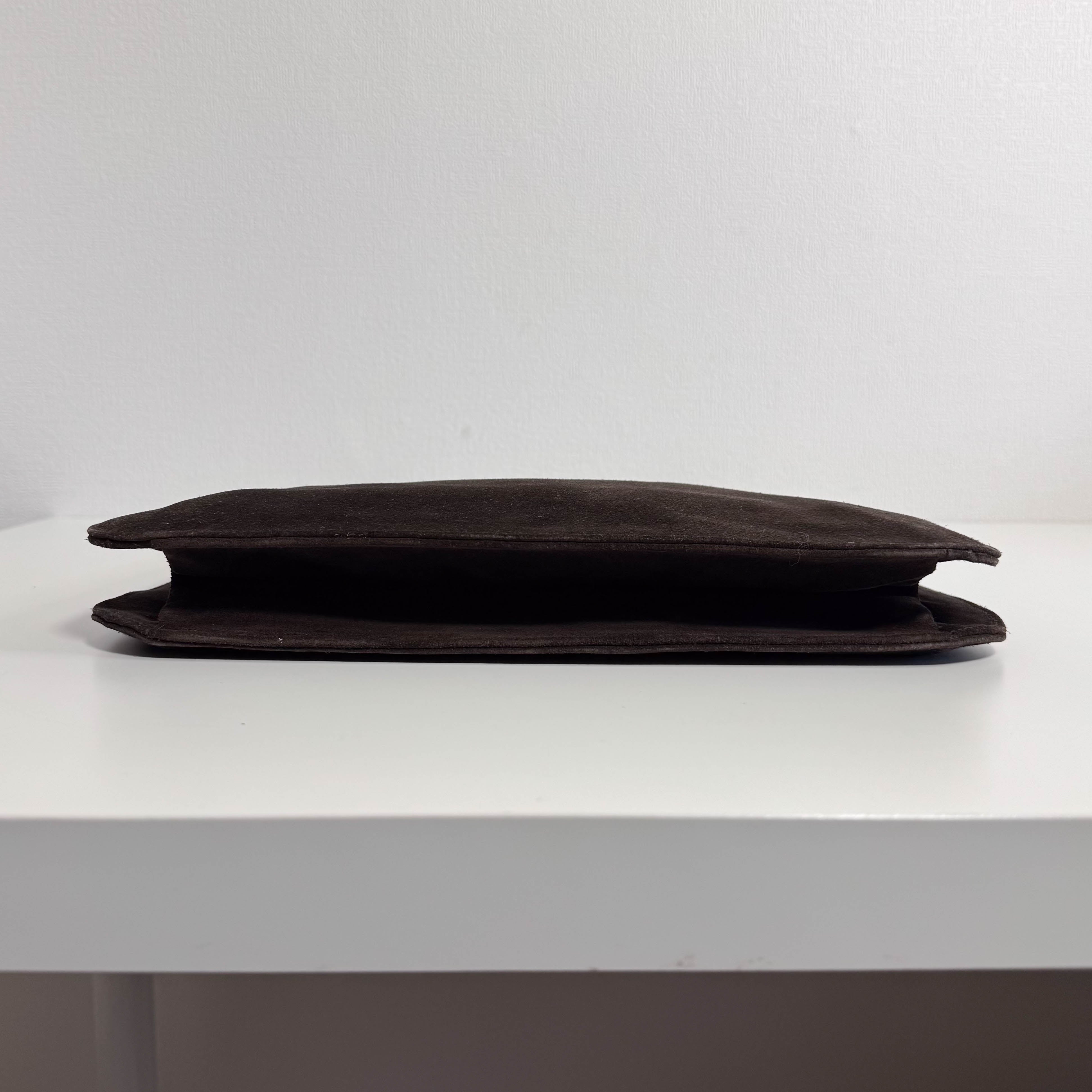 Vintage Suede Hobo Shoulder Bag