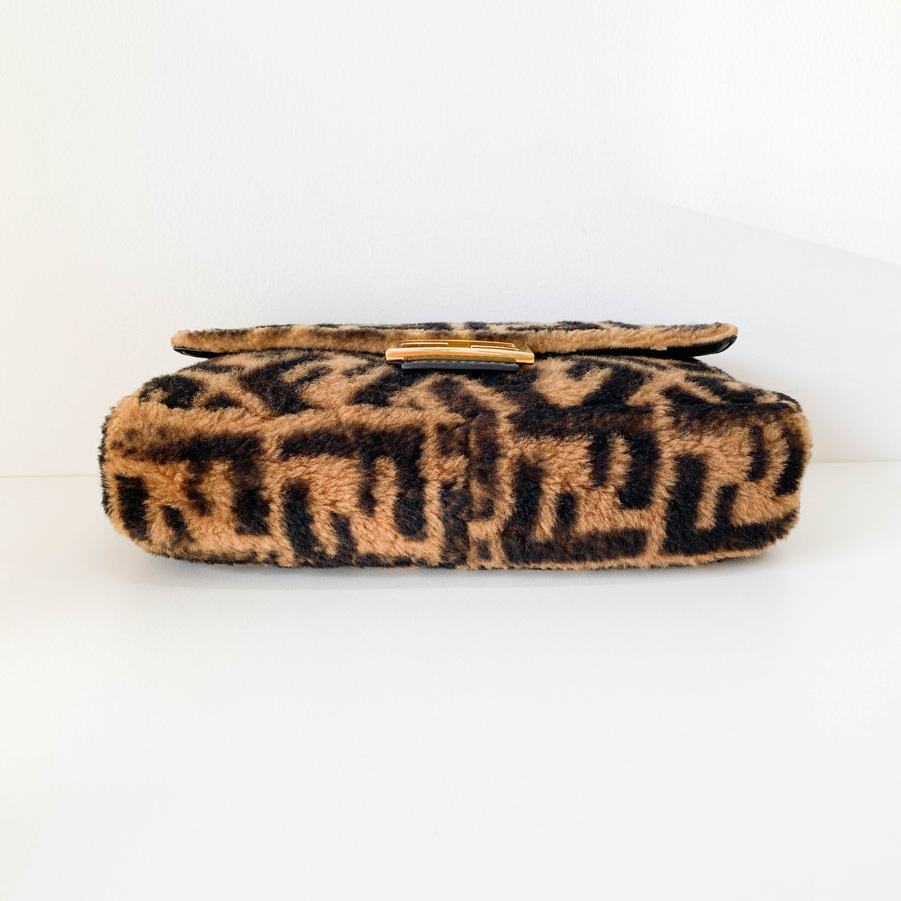 Zucca Baguette Brown Wool Two Way Bag