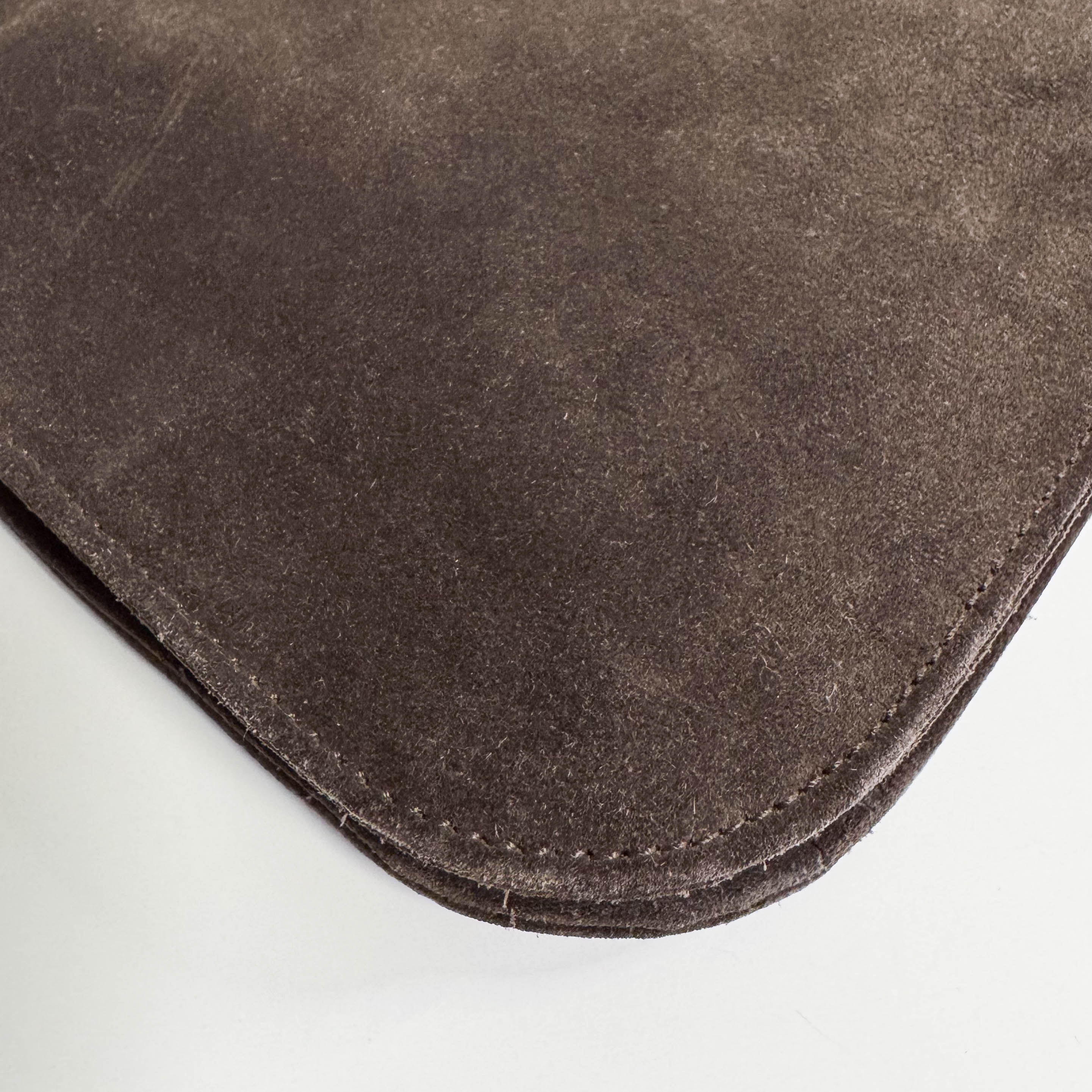 Vintage Suede Hobo Shoulder Bag