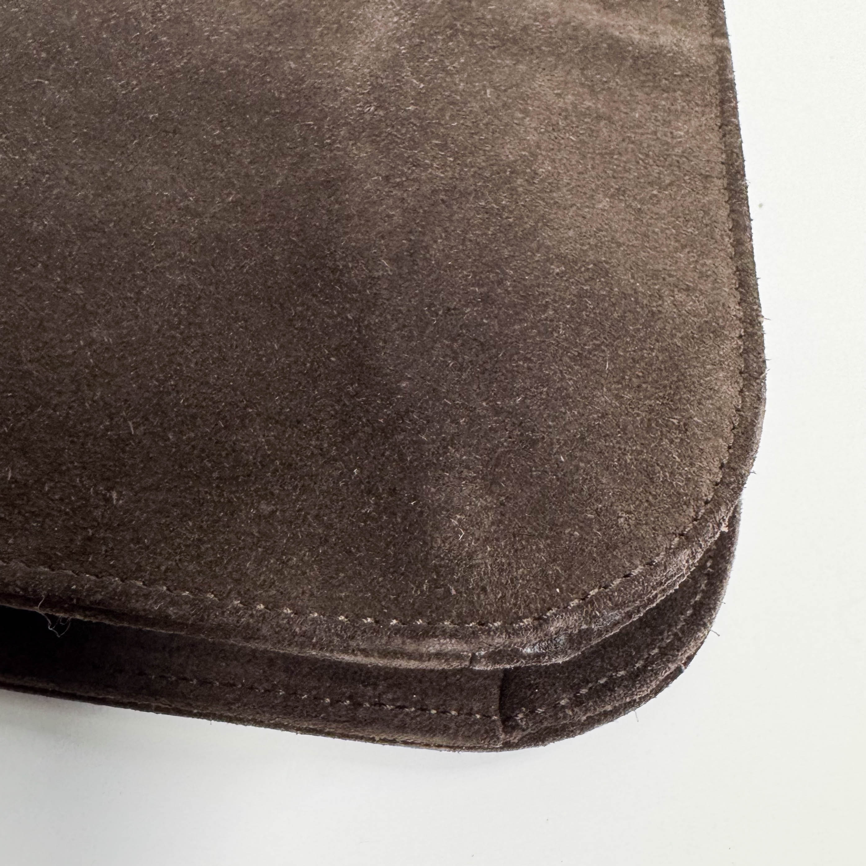 Vintage Suede Hobo Shoulder Bag