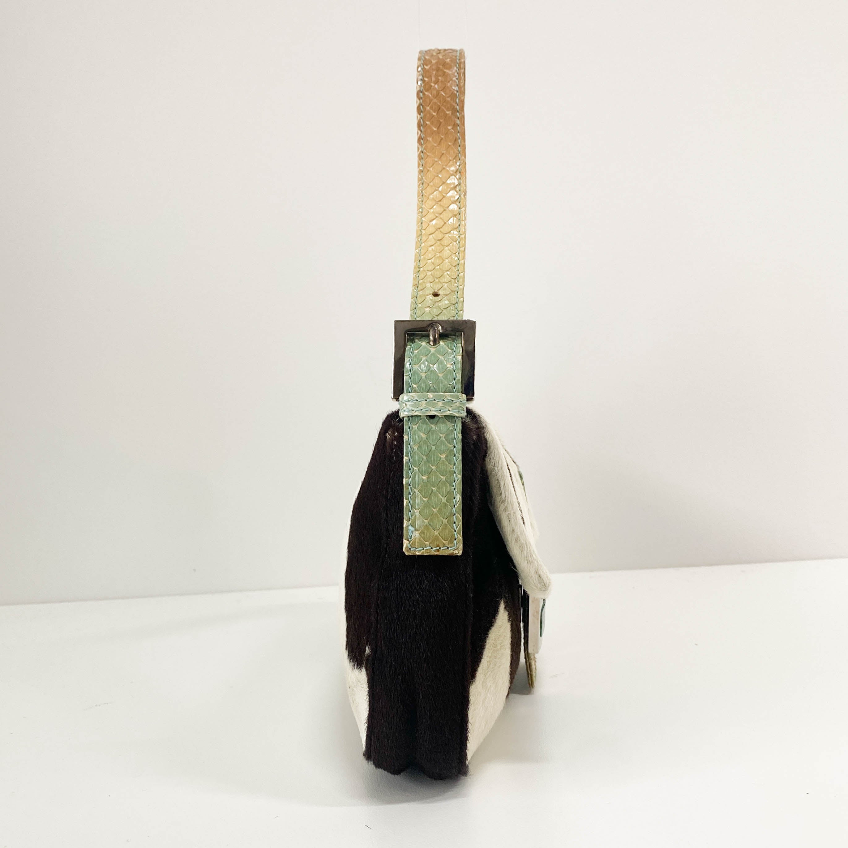 Baguette Cow Print Pony Hair Bag