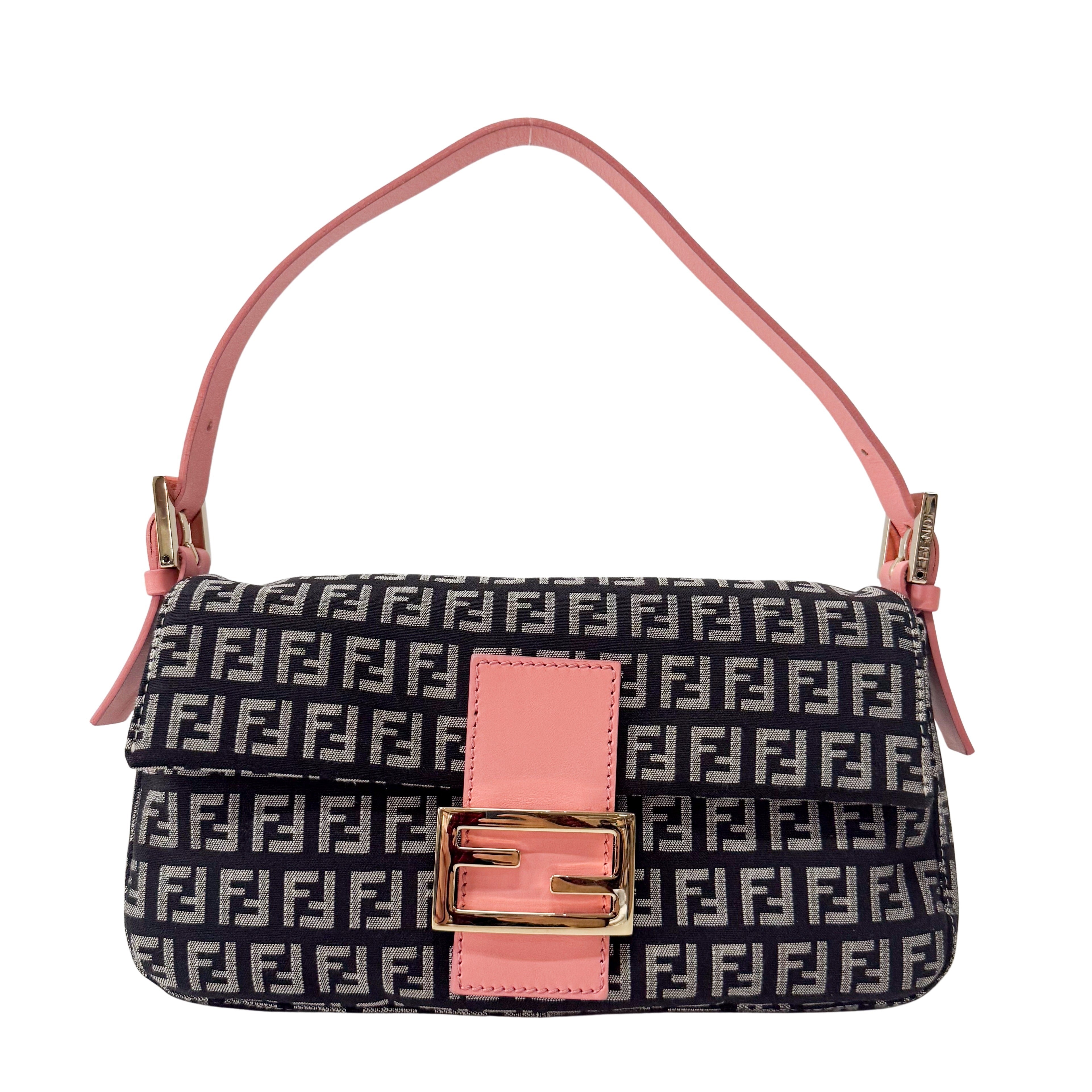 Selleria Zuchinno Baguette Black Canvas Shoulder Bag