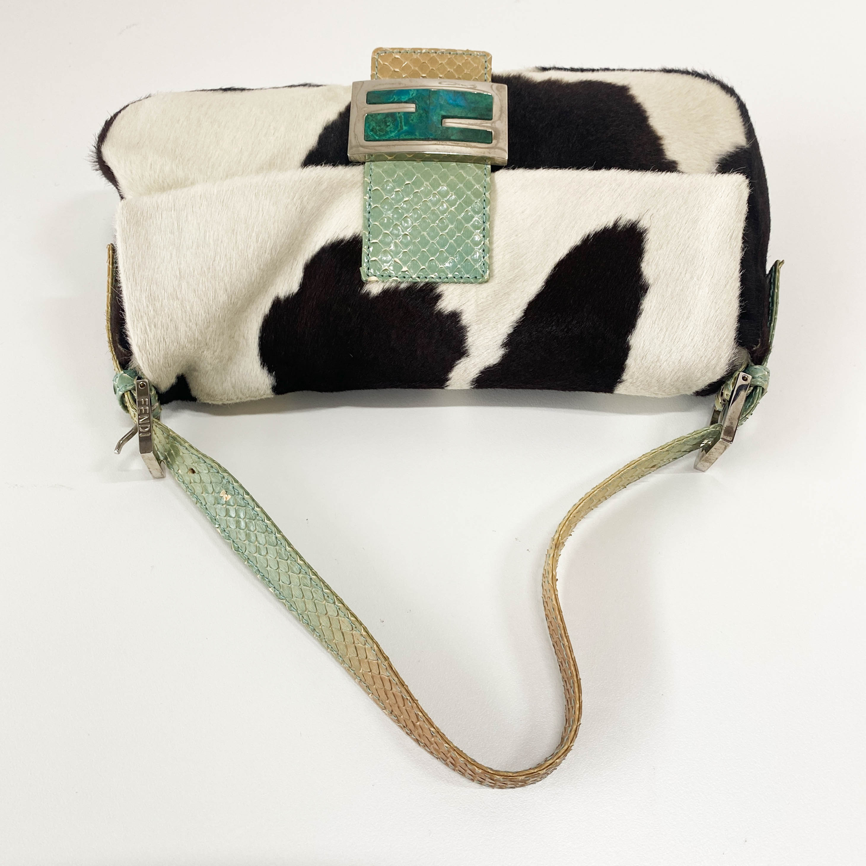 Baguette Cow Print Pony Hair Bag