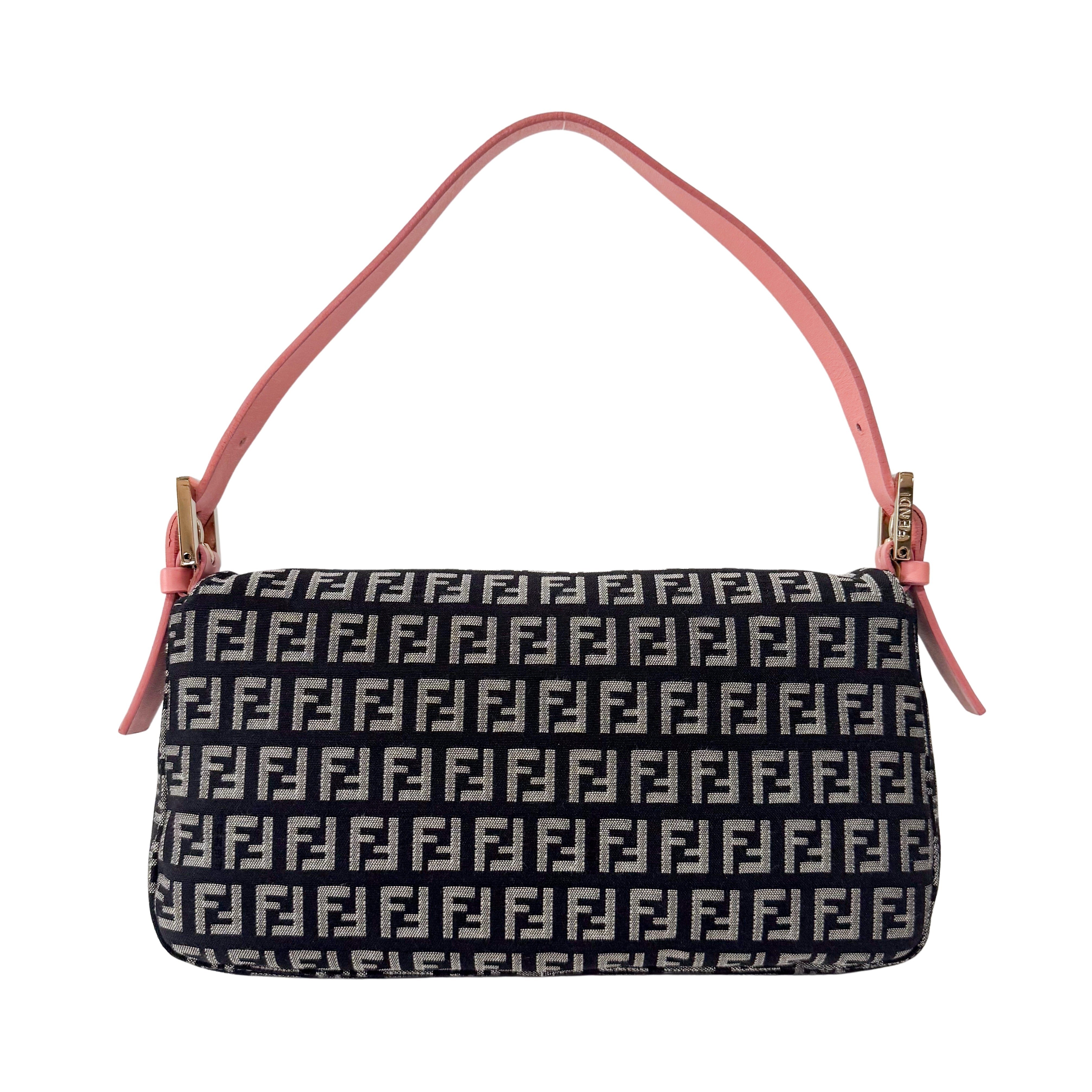 Selleria Zuchinno Baguette Black Canvas Shoulder Bag