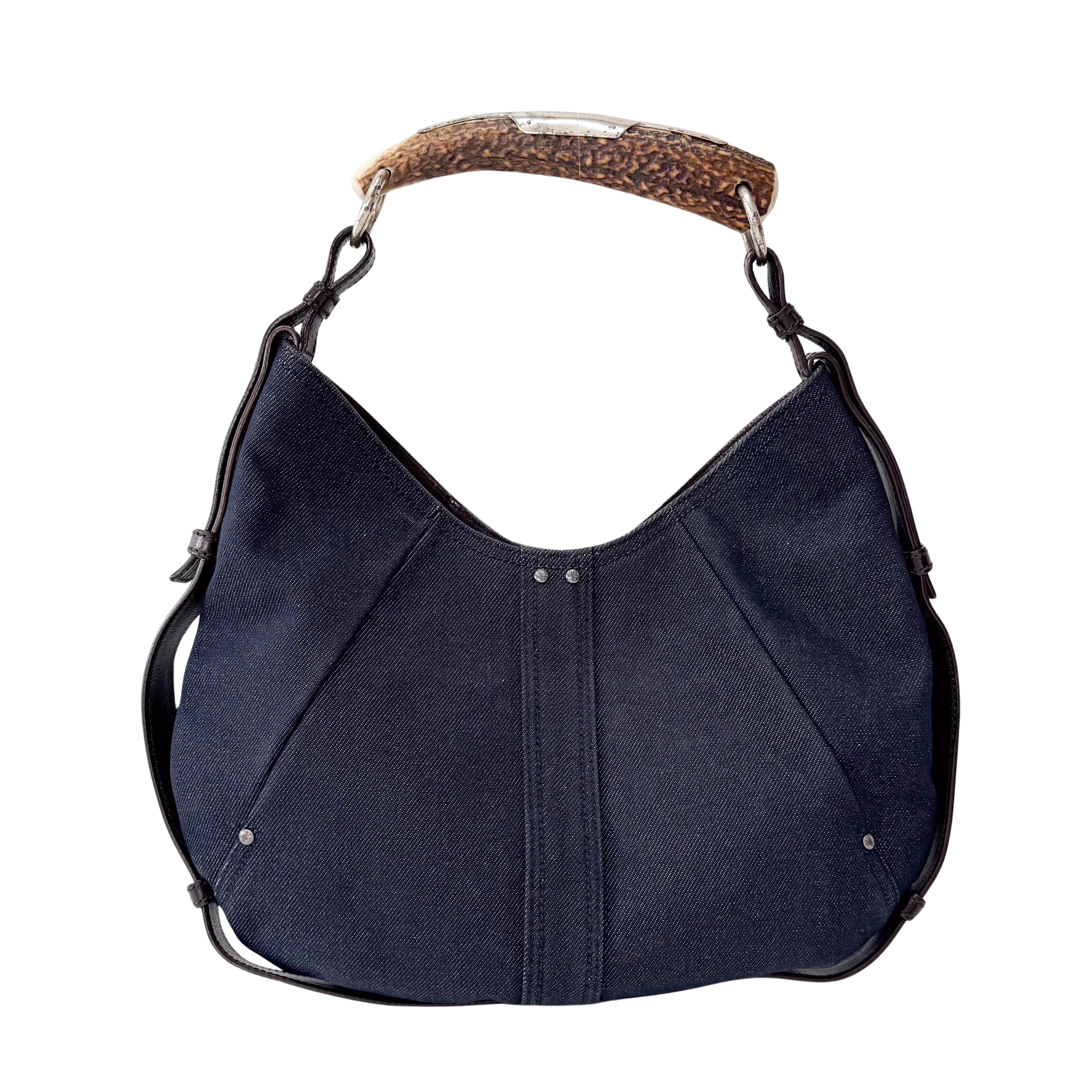 Mombasa Black Denim Shoulder Bag