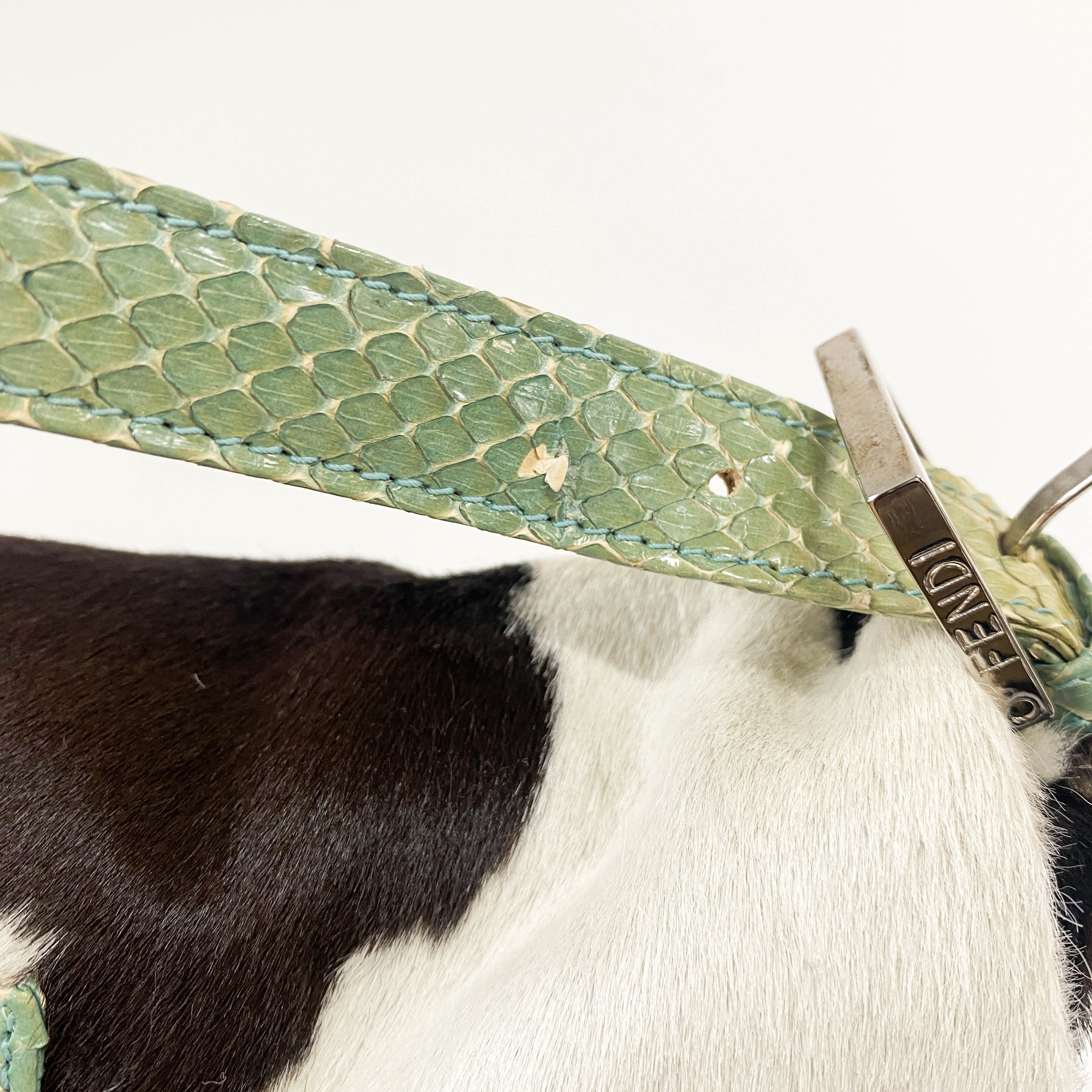 Baguette Cow Print Pony Hair Bag