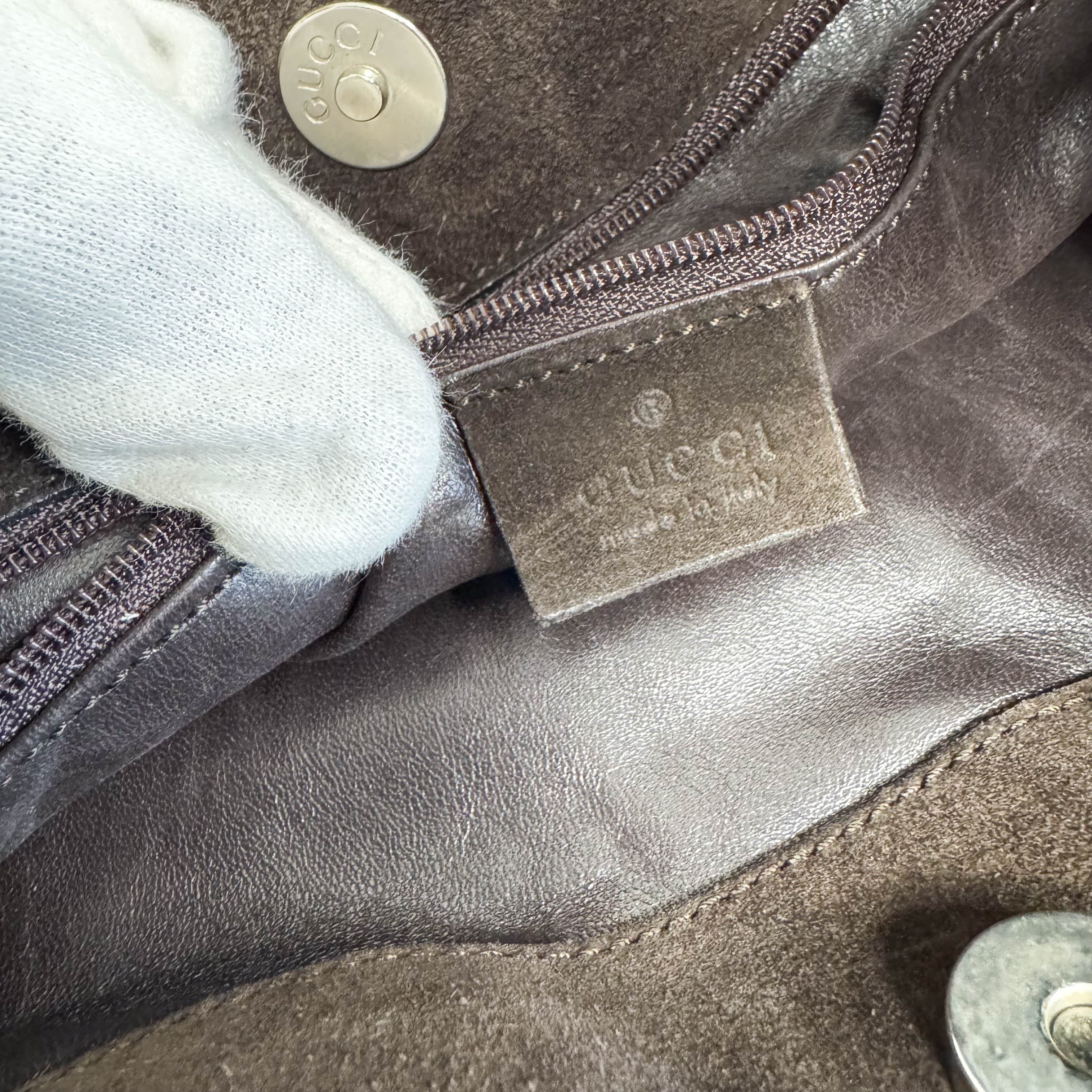 Vintage Suede Hobo Shoulder Bag