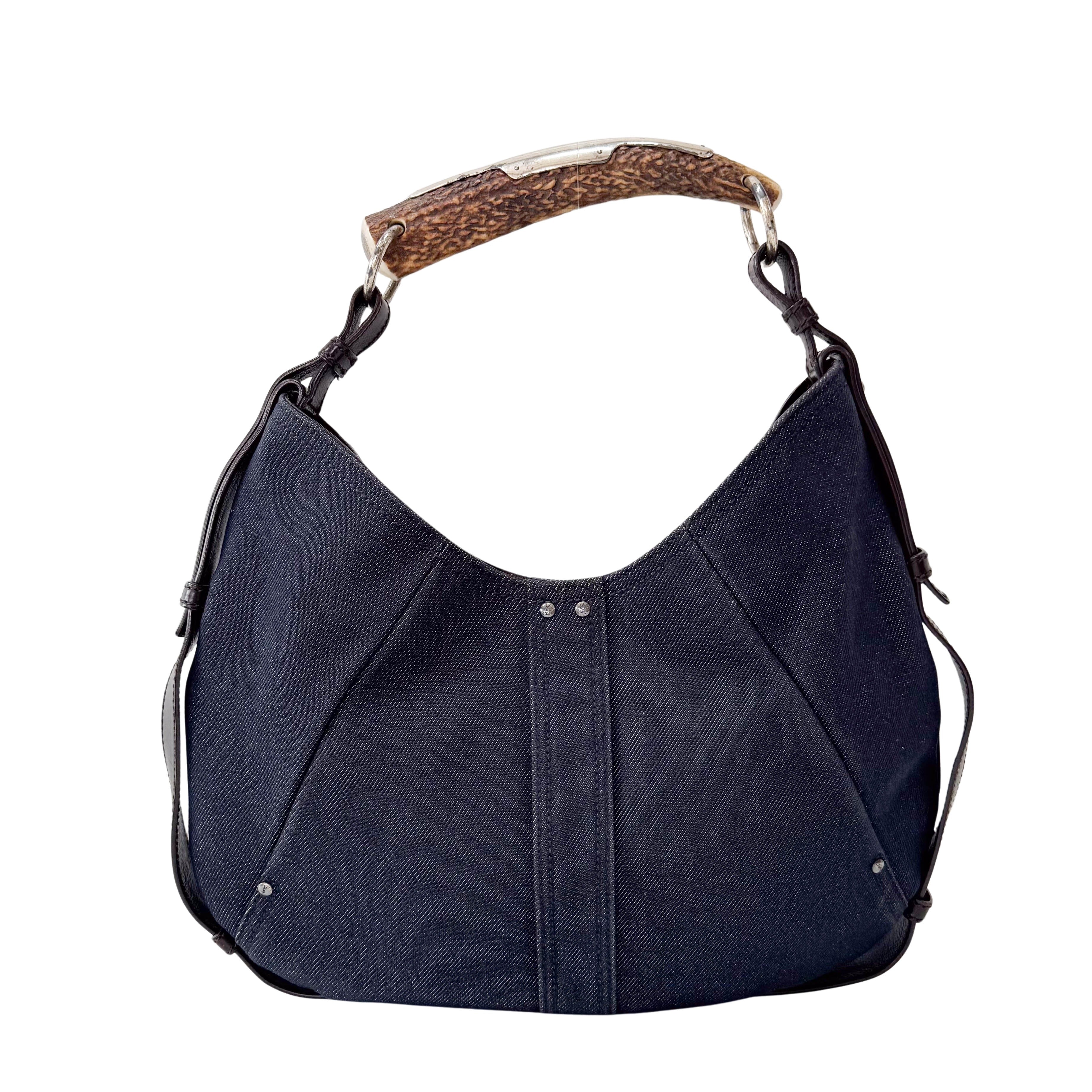 Mombasa Black Denim Shoulder Bag