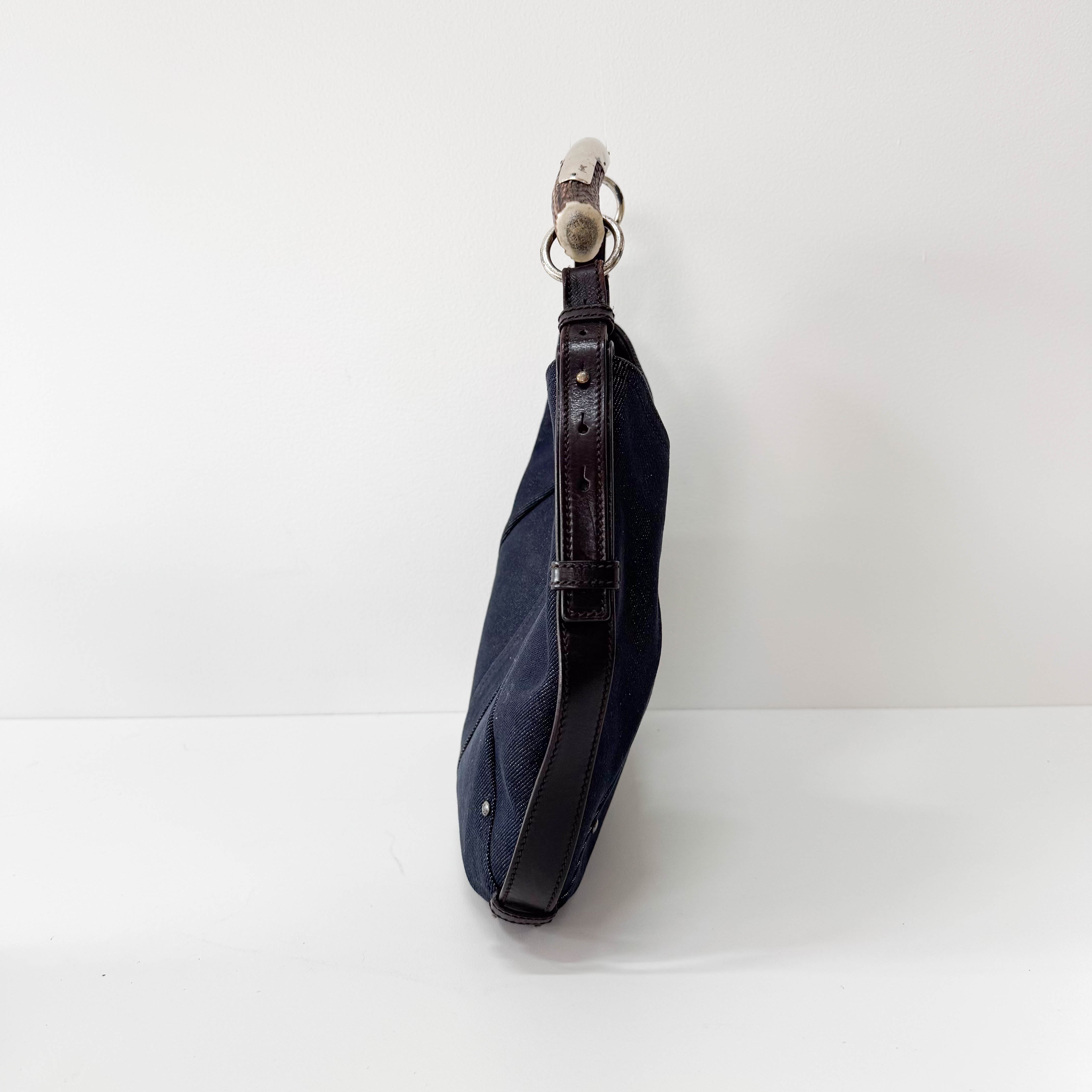 Mombasa Black Denim Shoulder Bag