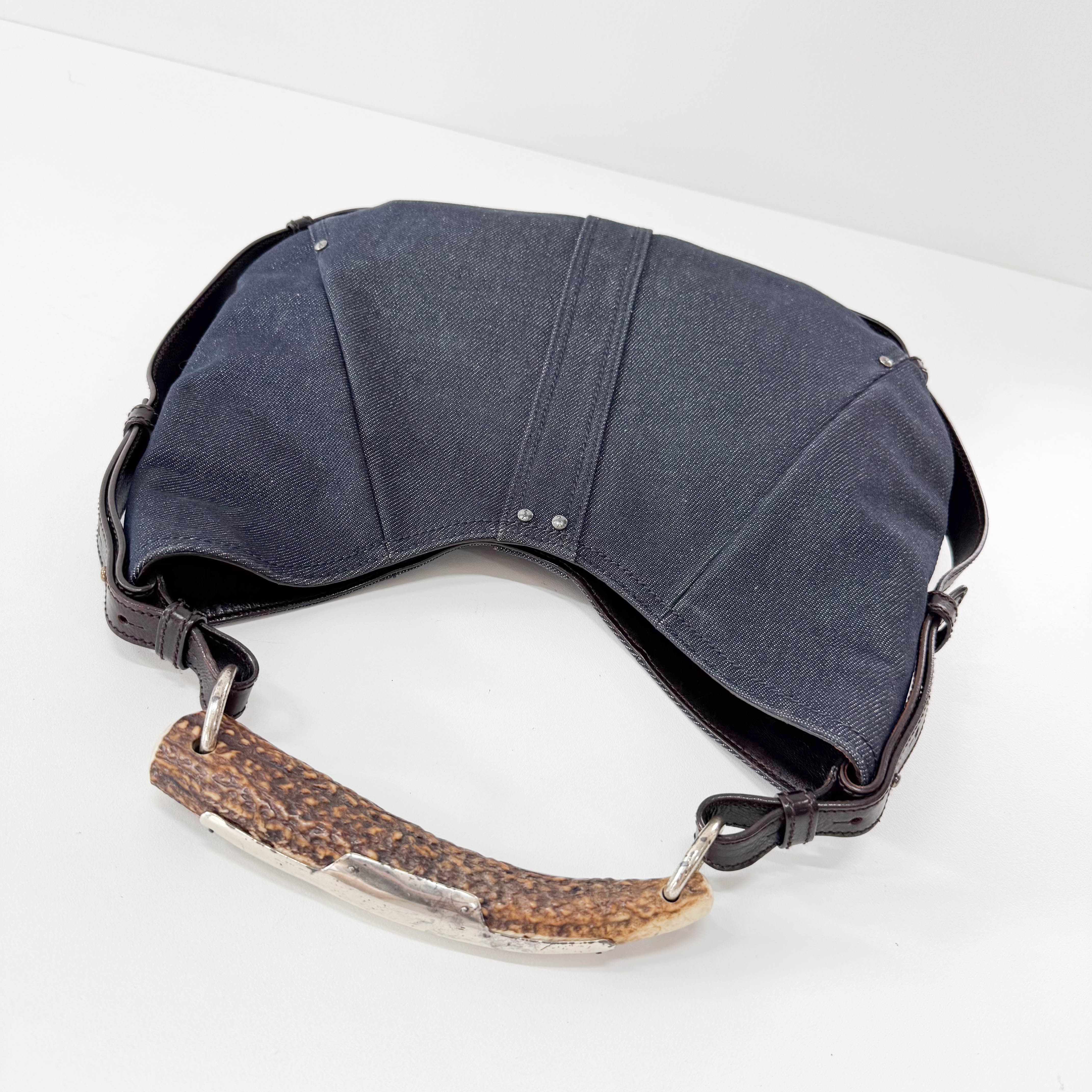 Mombasa Black Denim Shoulder Bag