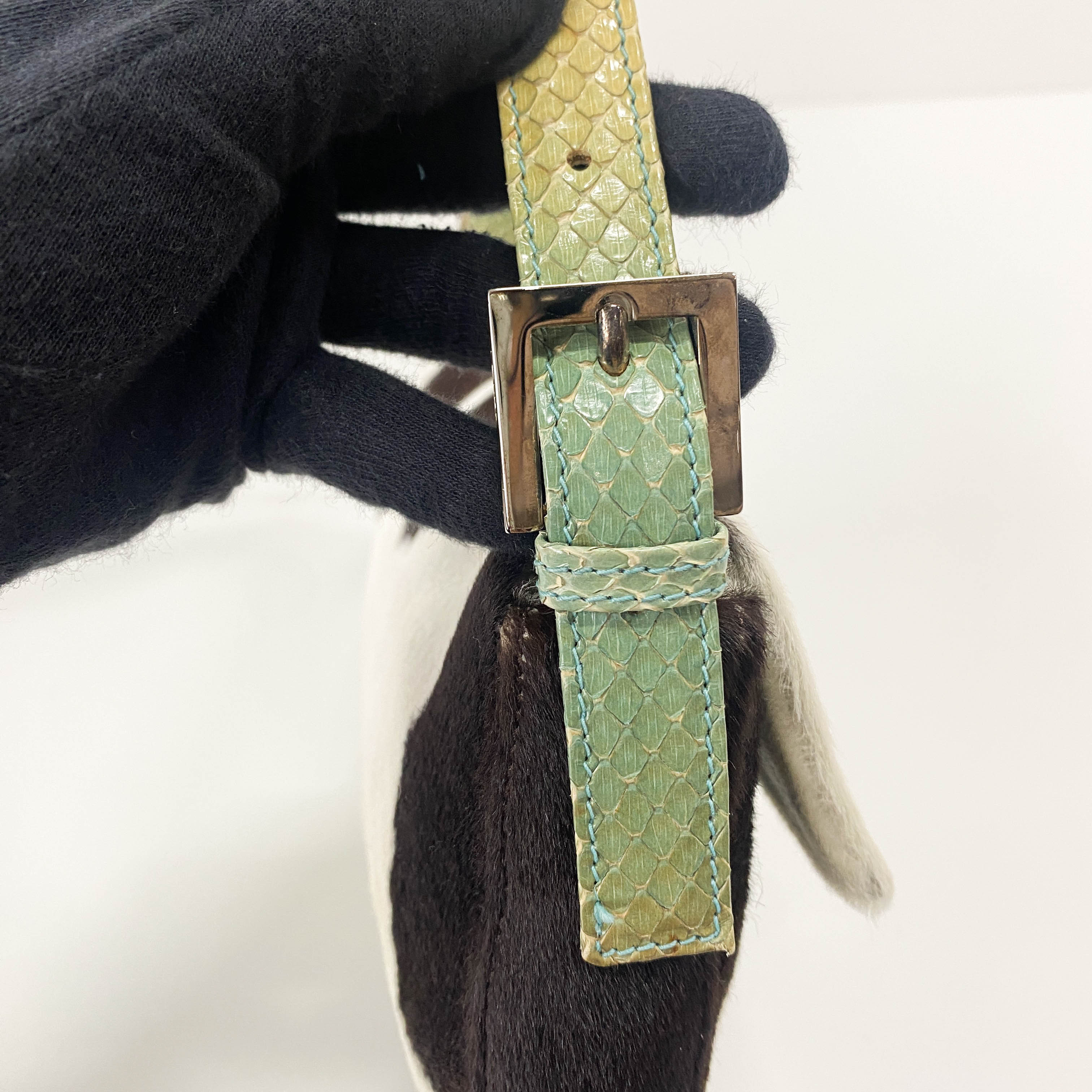 Baguette Cow Print Pony Hair Bag