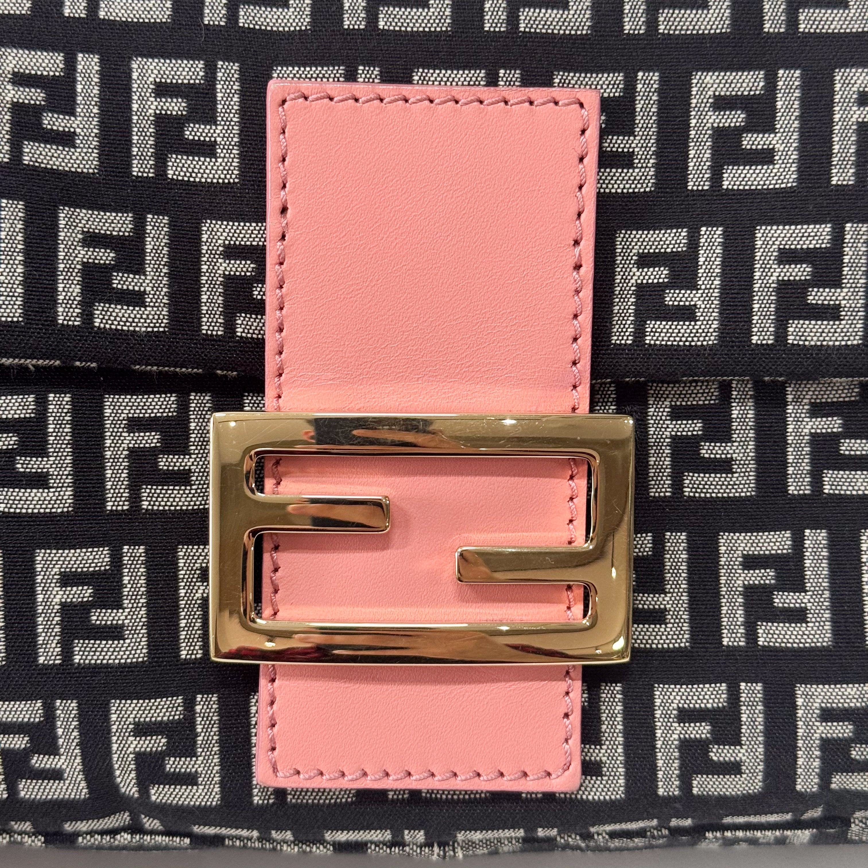 Selleria Zuchinno Baguette Black Canvas Shoulder Bag