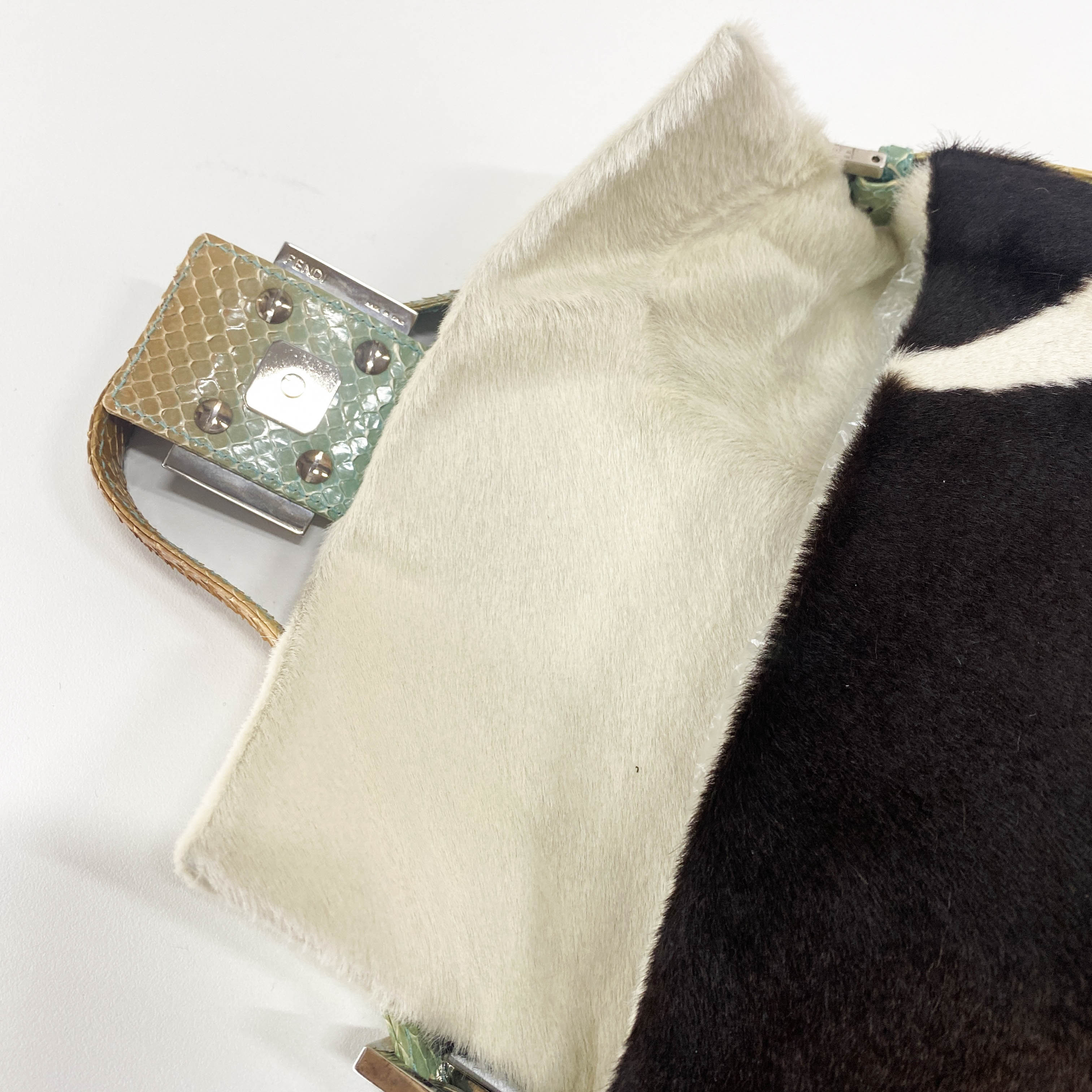 Baguette Cow Print Pony Hair Bag