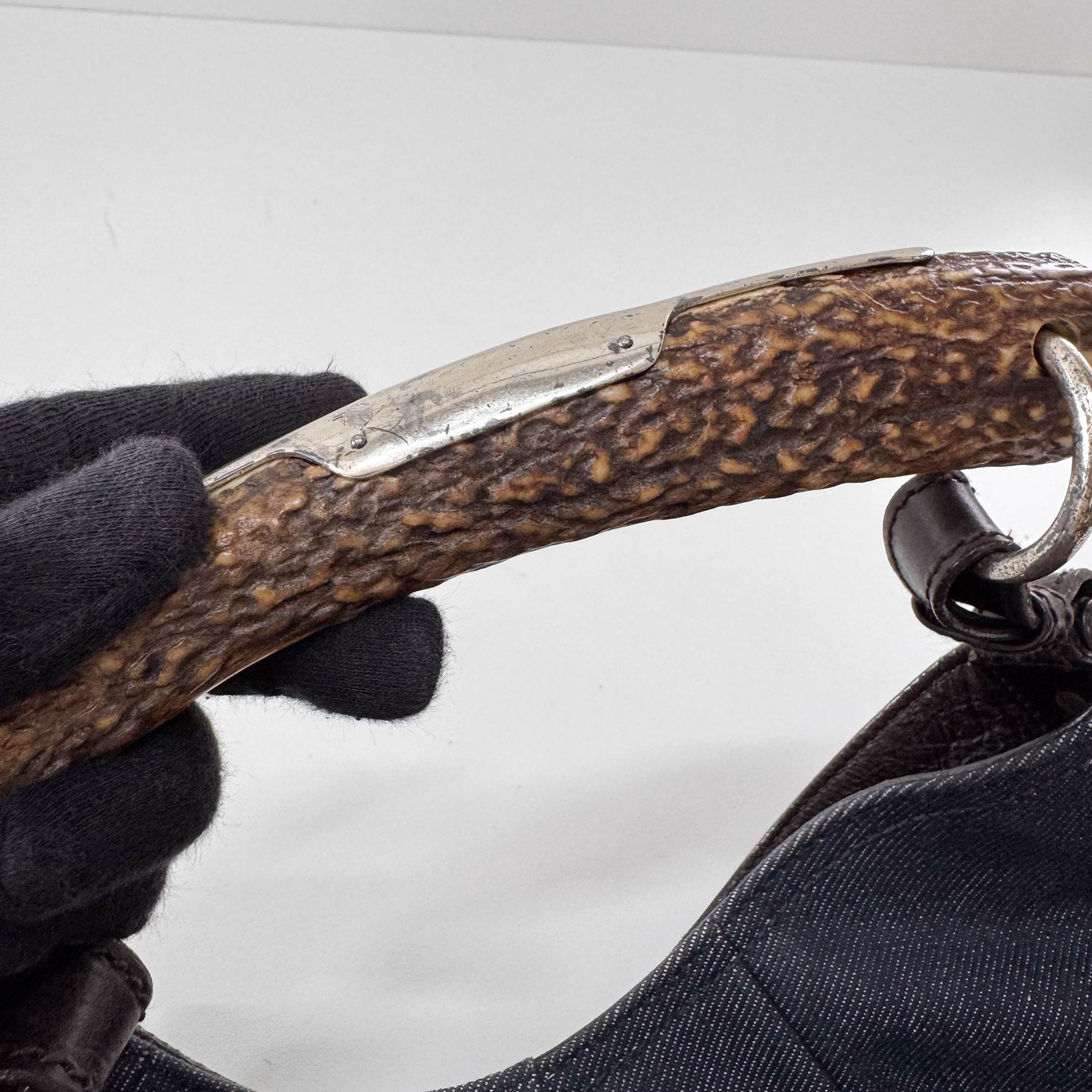 Mombasa Black Denim Shoulder Bag