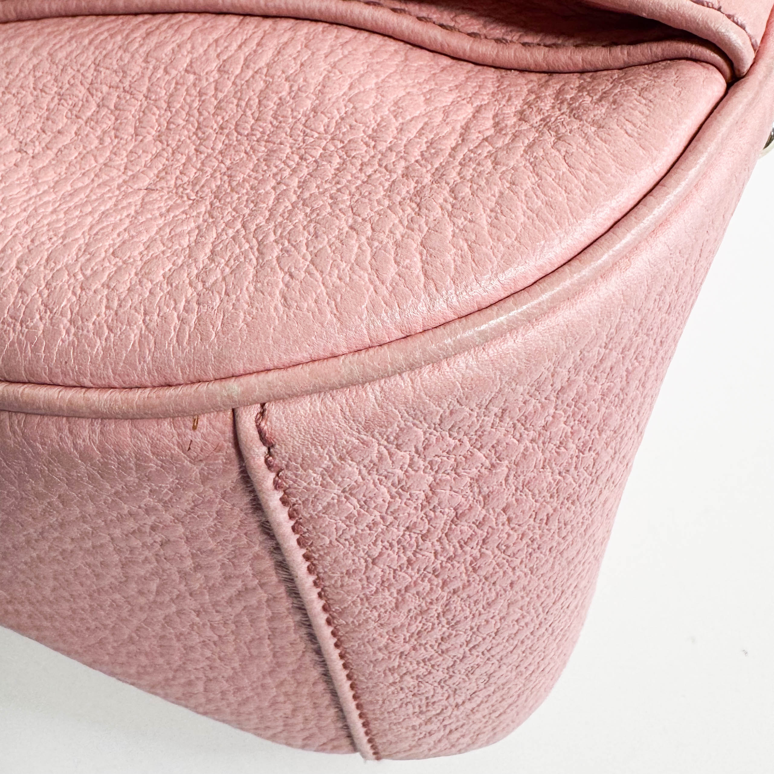 Bamboo Pink Leather Handbag