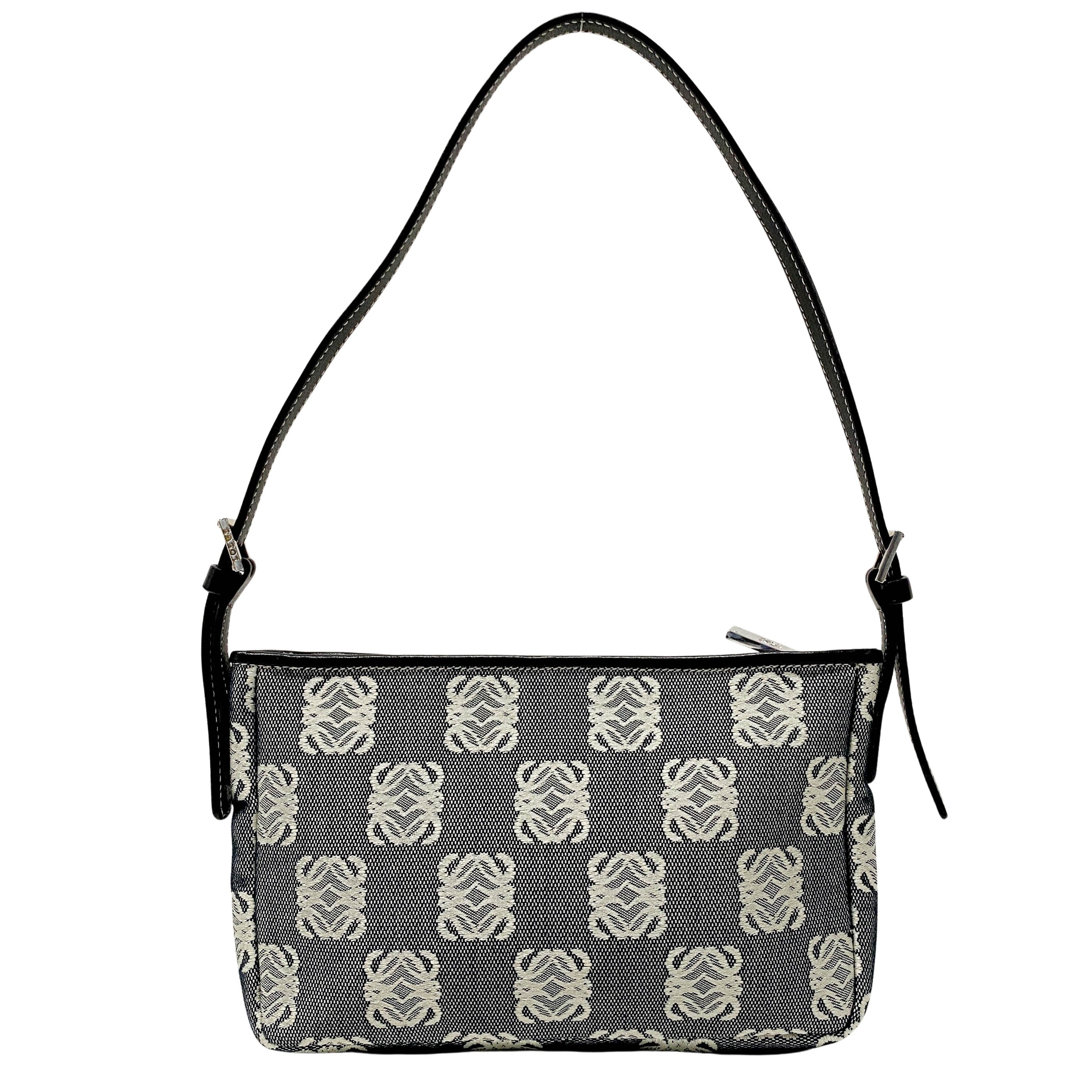 Anagram Navy Canvas Pouch