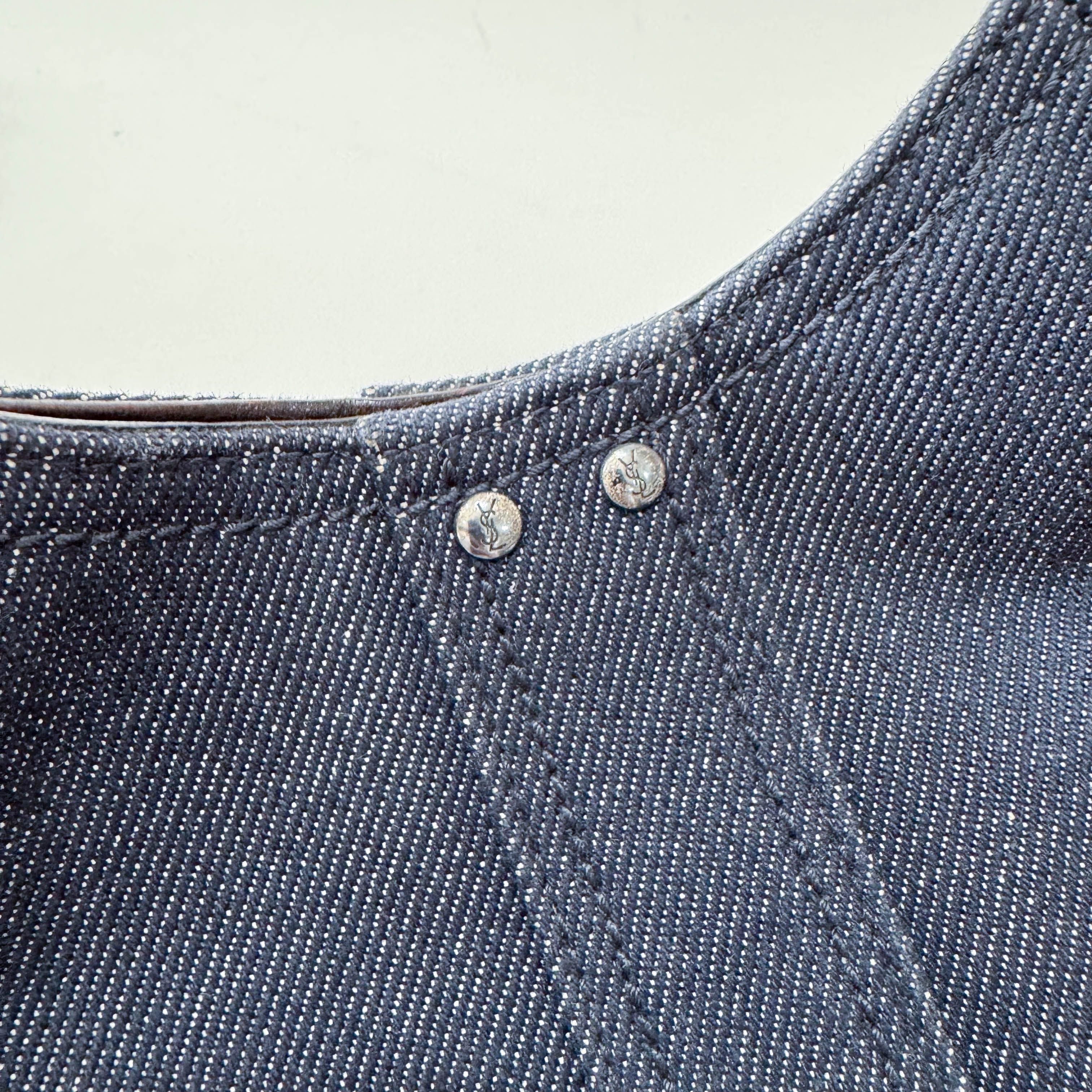 Mombasa Black Denim Shoulder Bag