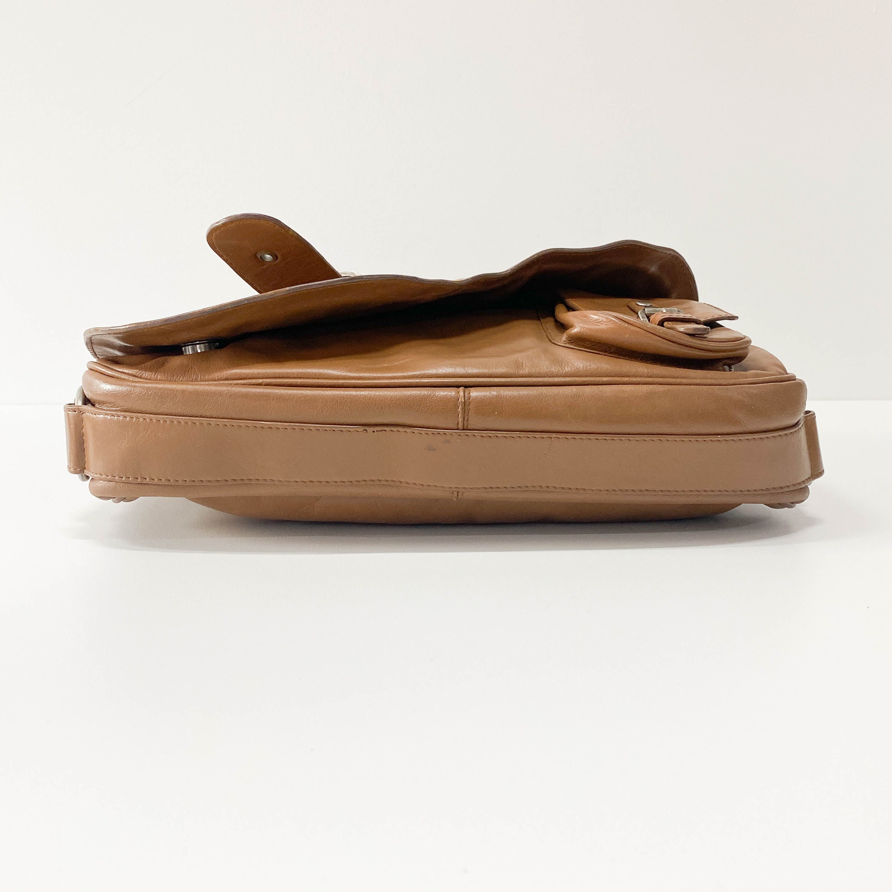 Gaucho Brown Leather Shoulder Bag