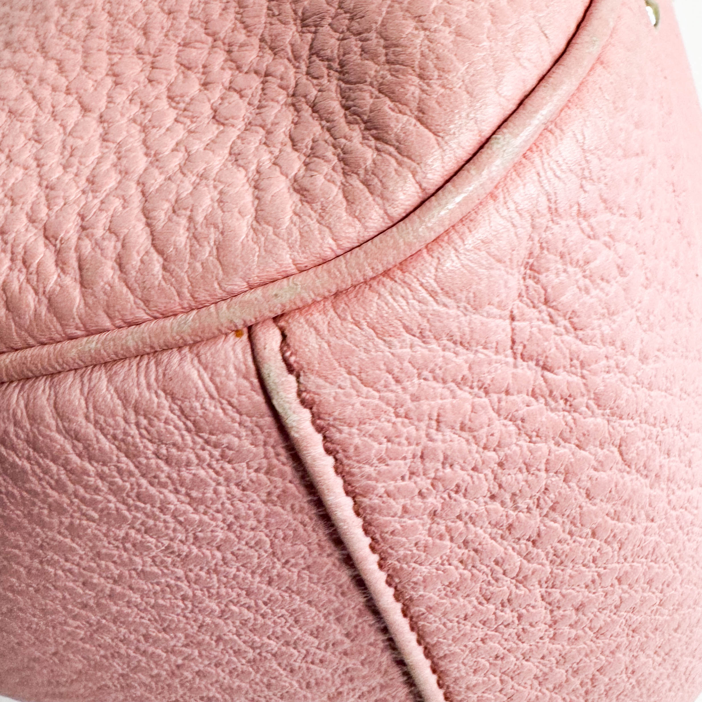 Bamboo Pink Leather Handbag