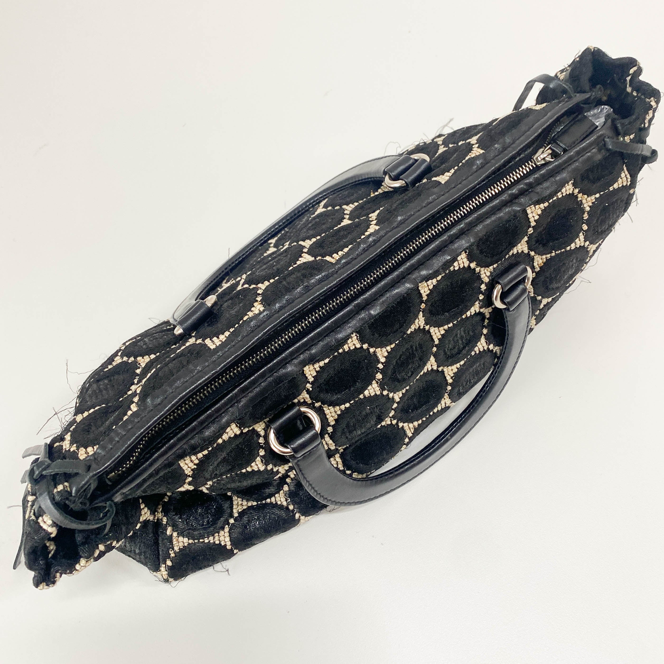 Silk Satin Dots Handle Bag