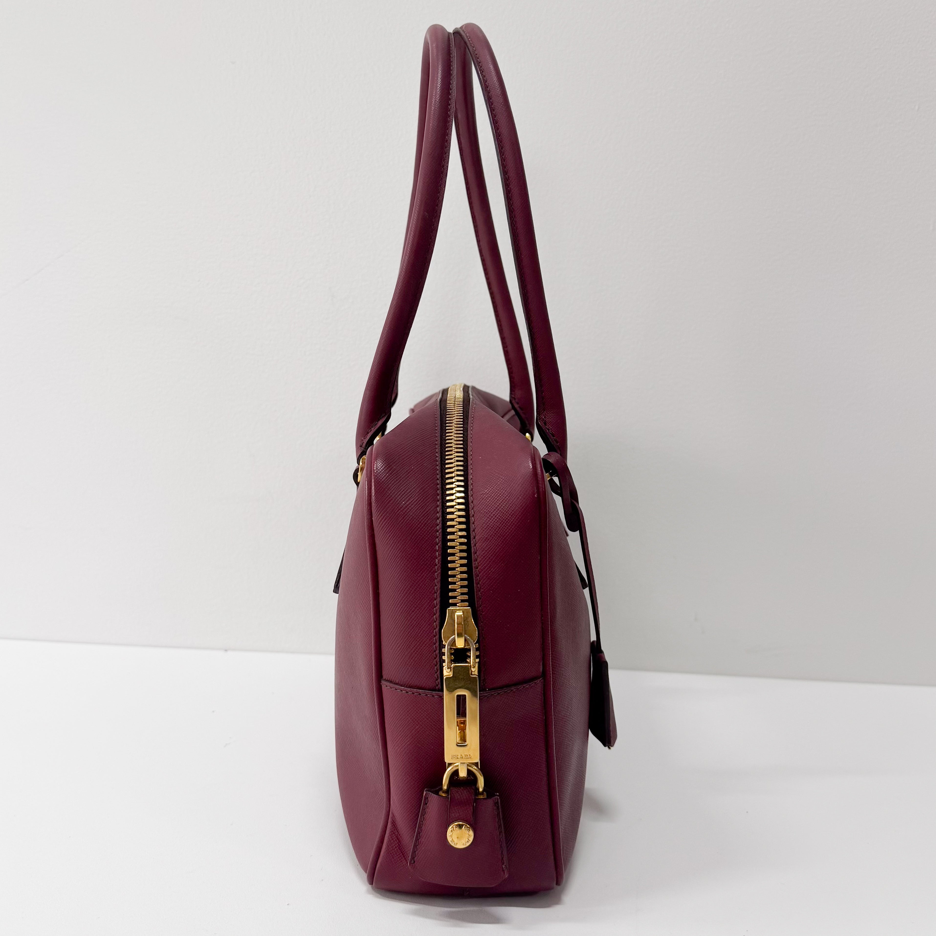 Red Leather Shoulder Bag