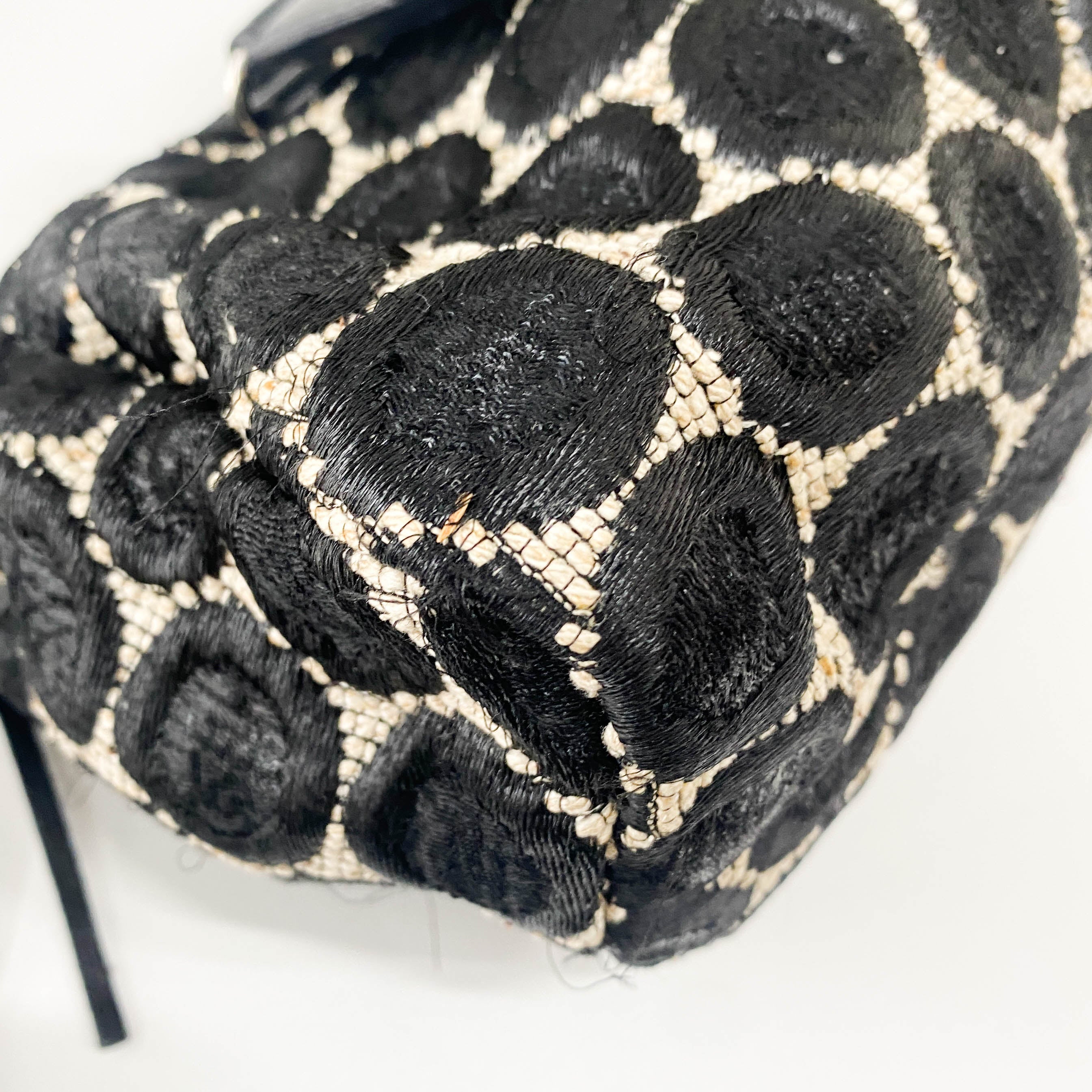 Silk Satin Dots Handle Bag