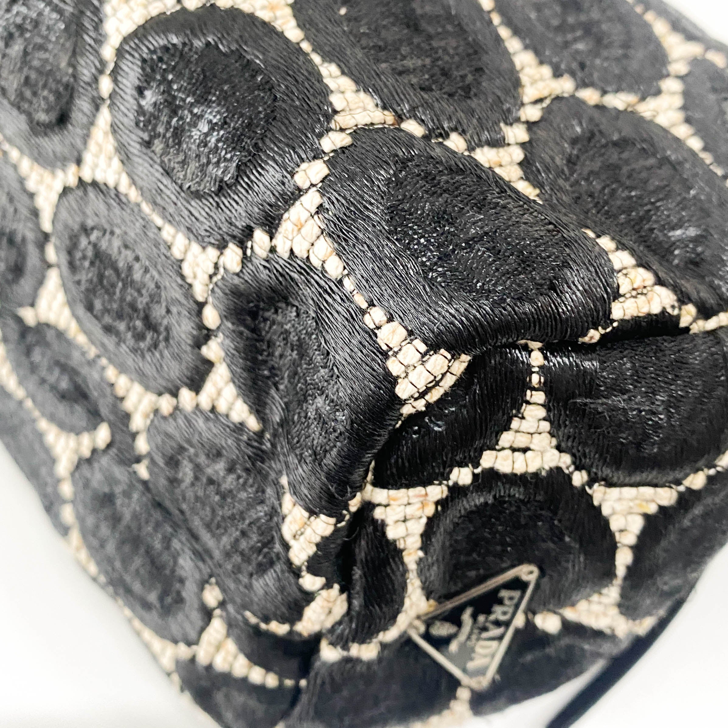 Silk Satin Dots Handle Bag