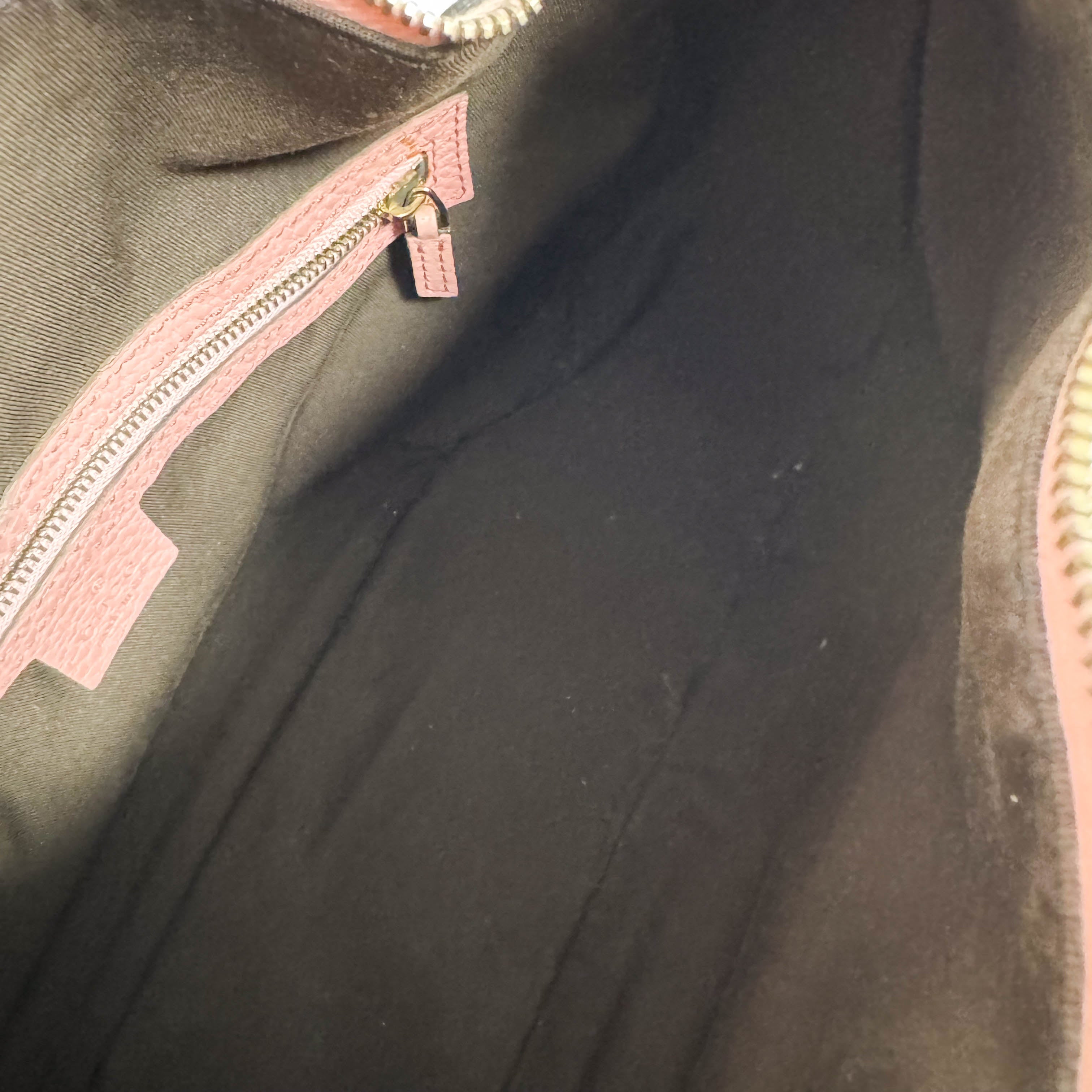 Bamboo Pink Leather Handbag