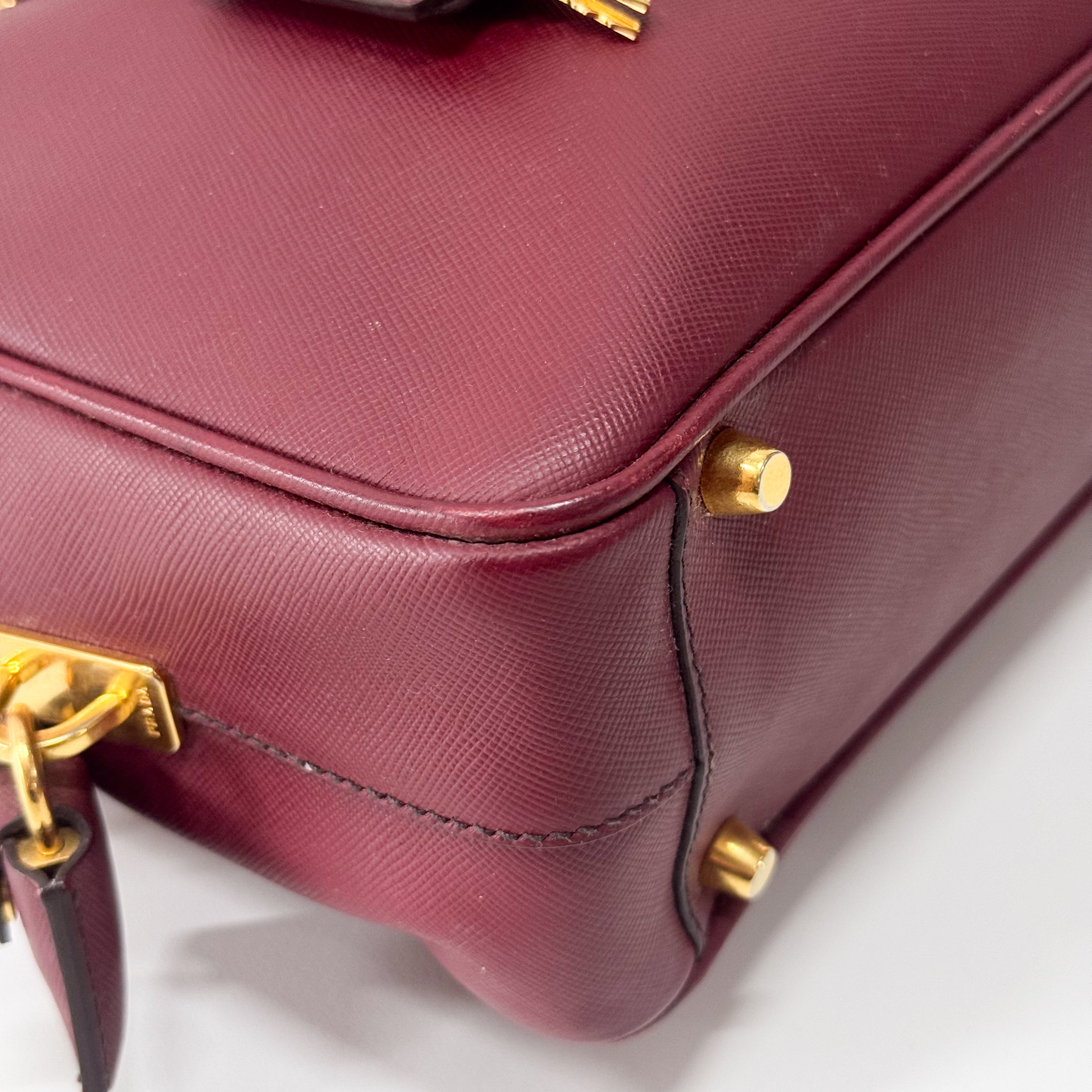 Red Leather Shoulder Bag