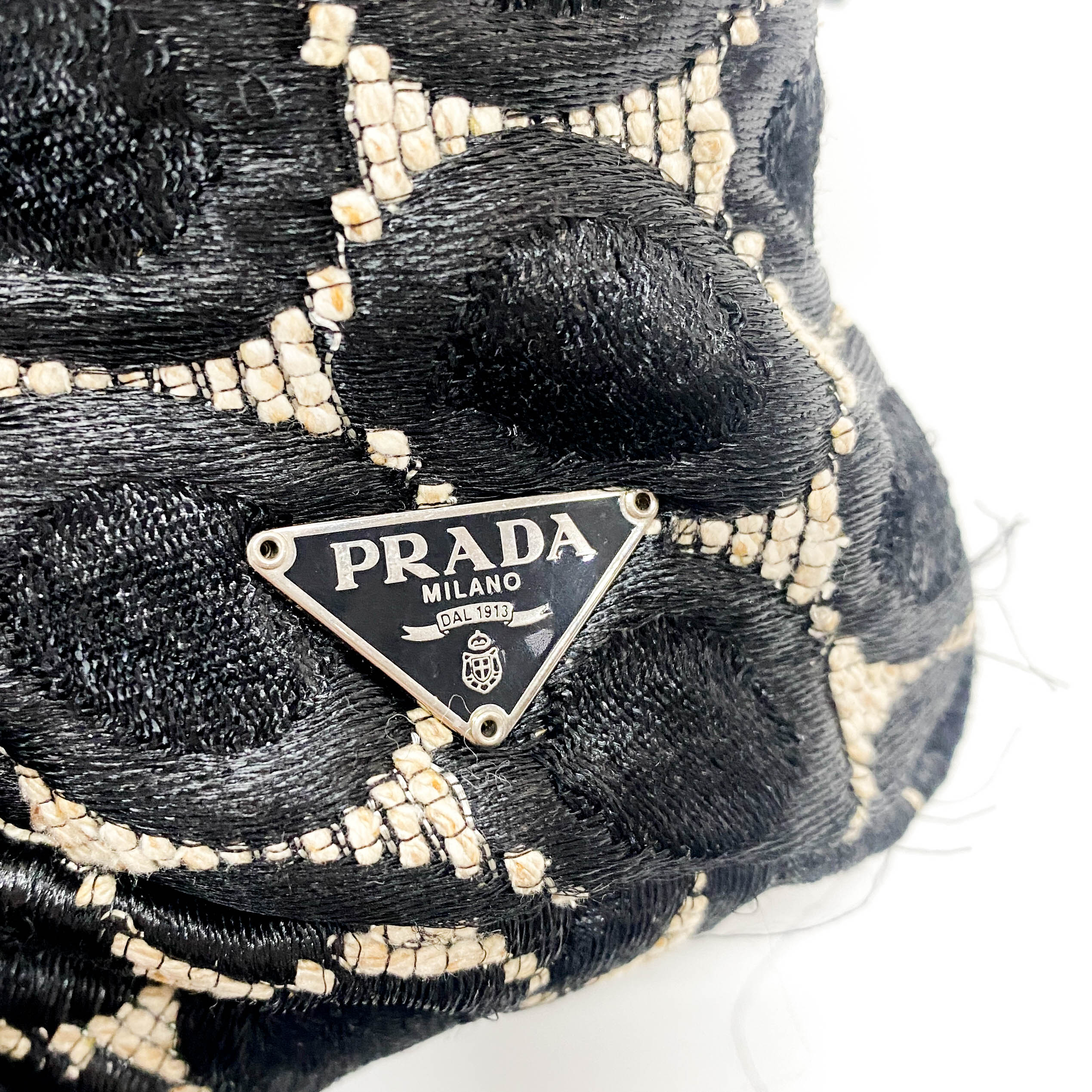 Silk Satin Dots Handle Bag