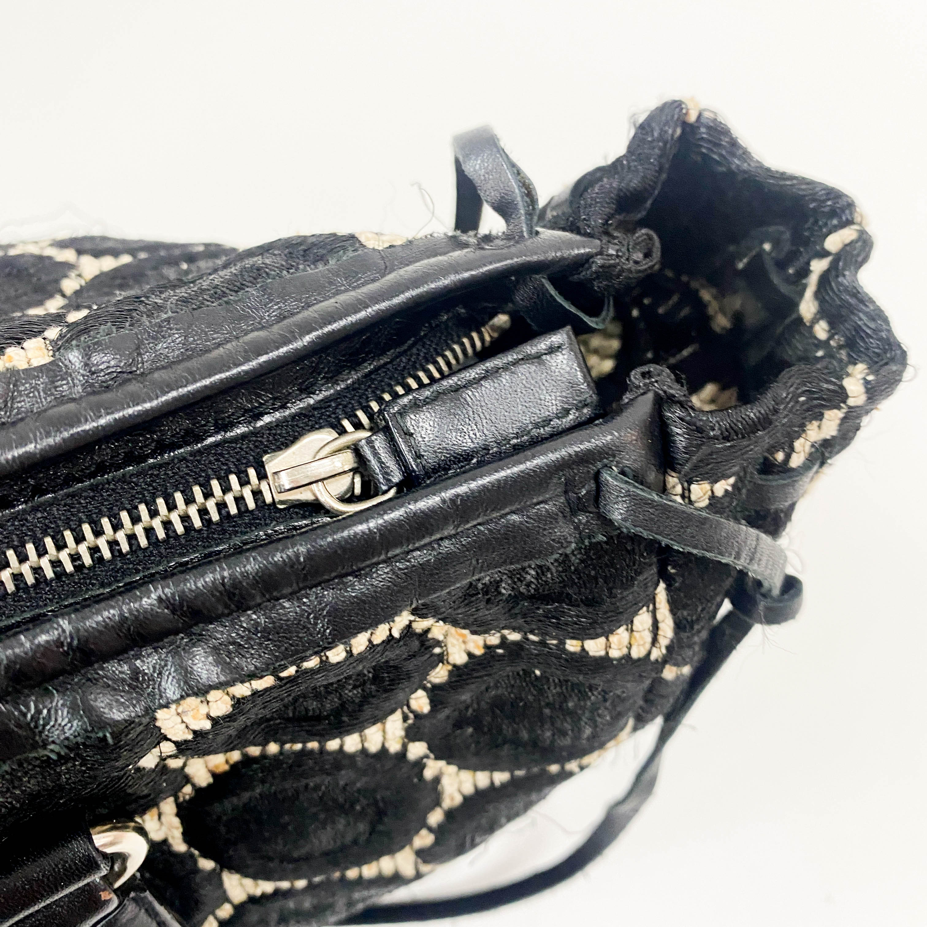 Silk Satin Dots Handle Bag