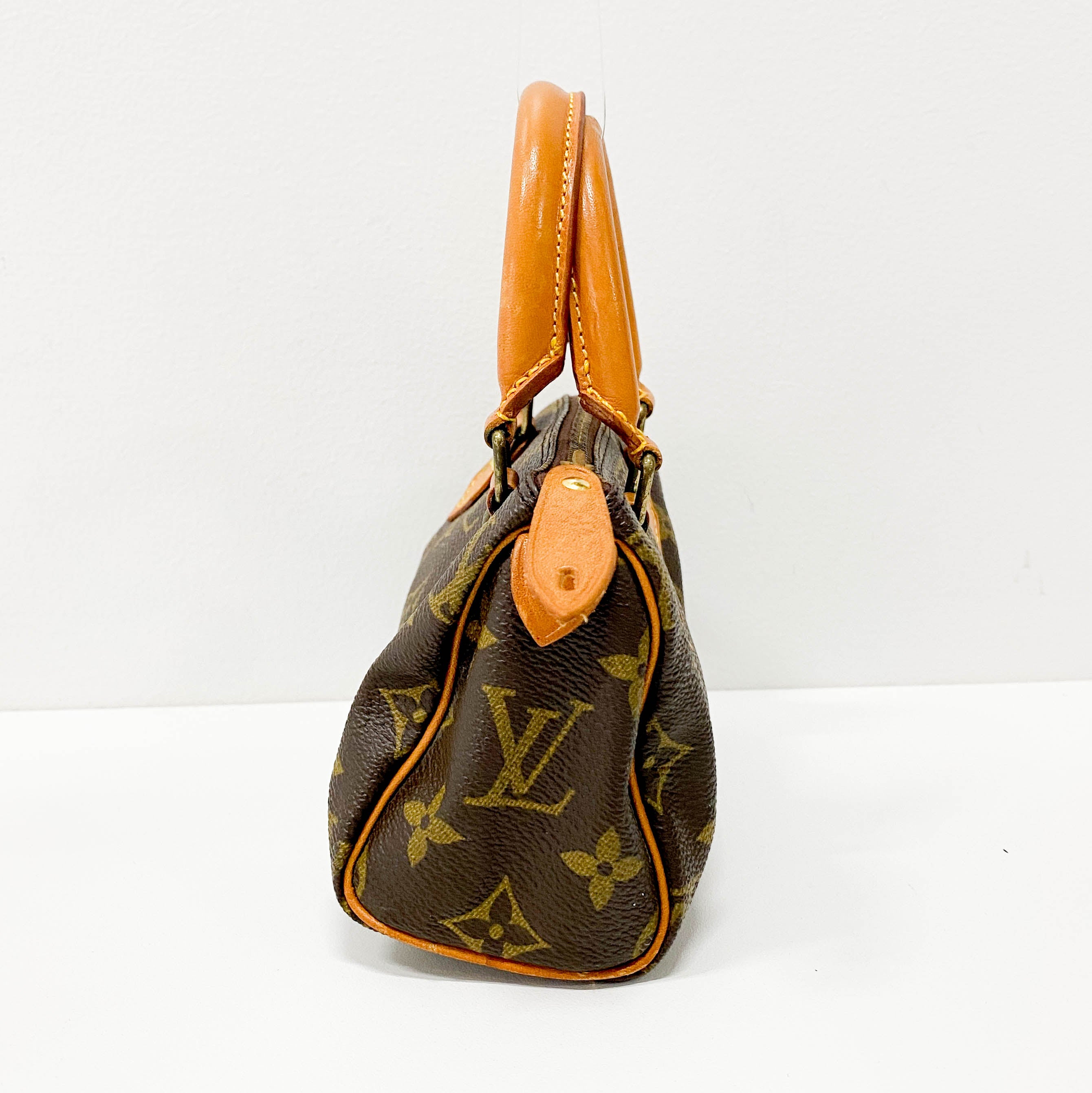 Monogram Speedy Mini Brown Coated Canvas Bag