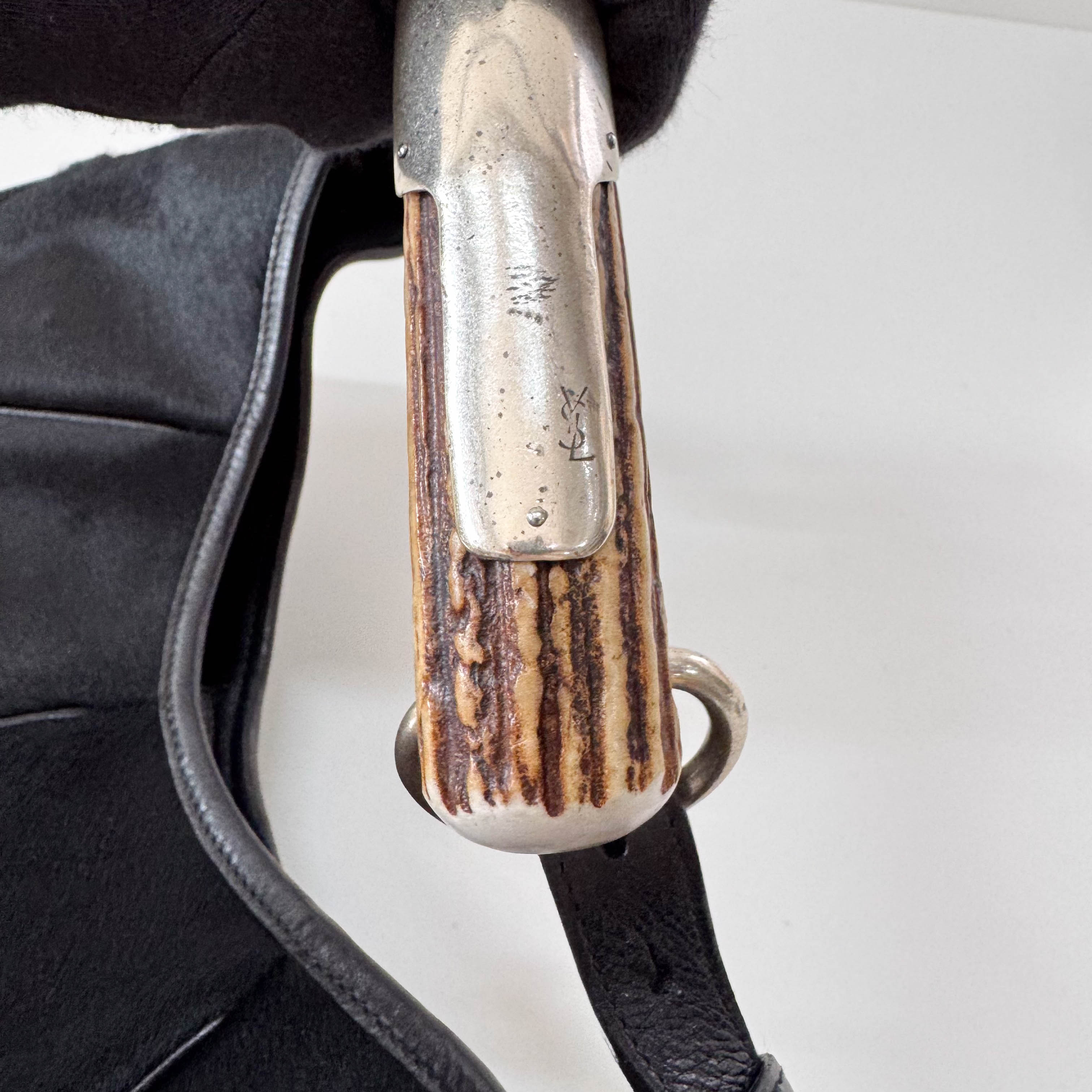 Mombasa Black Pony Hair Shoulder Bag