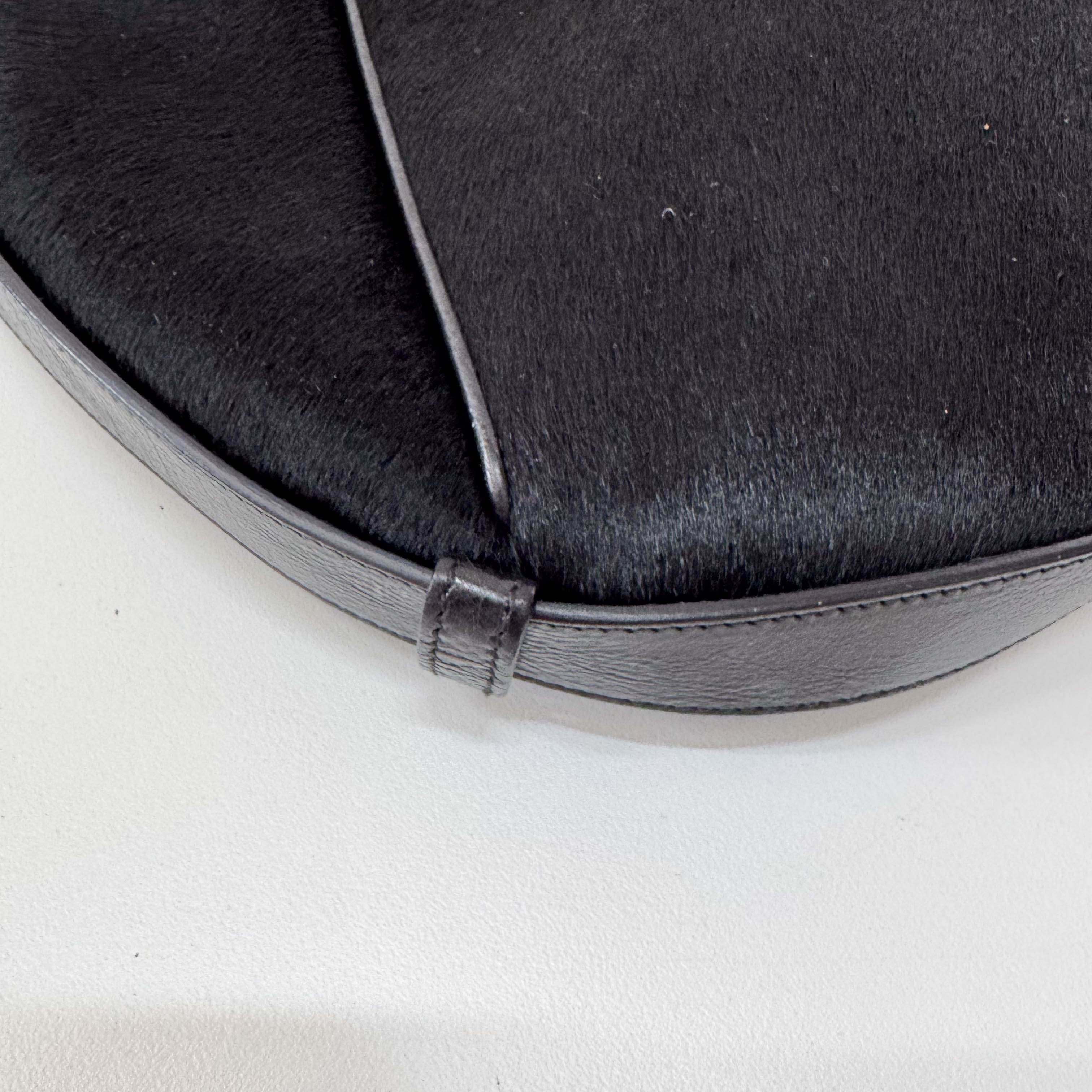 Mombasa Black Pony Hair Shoulder Bag