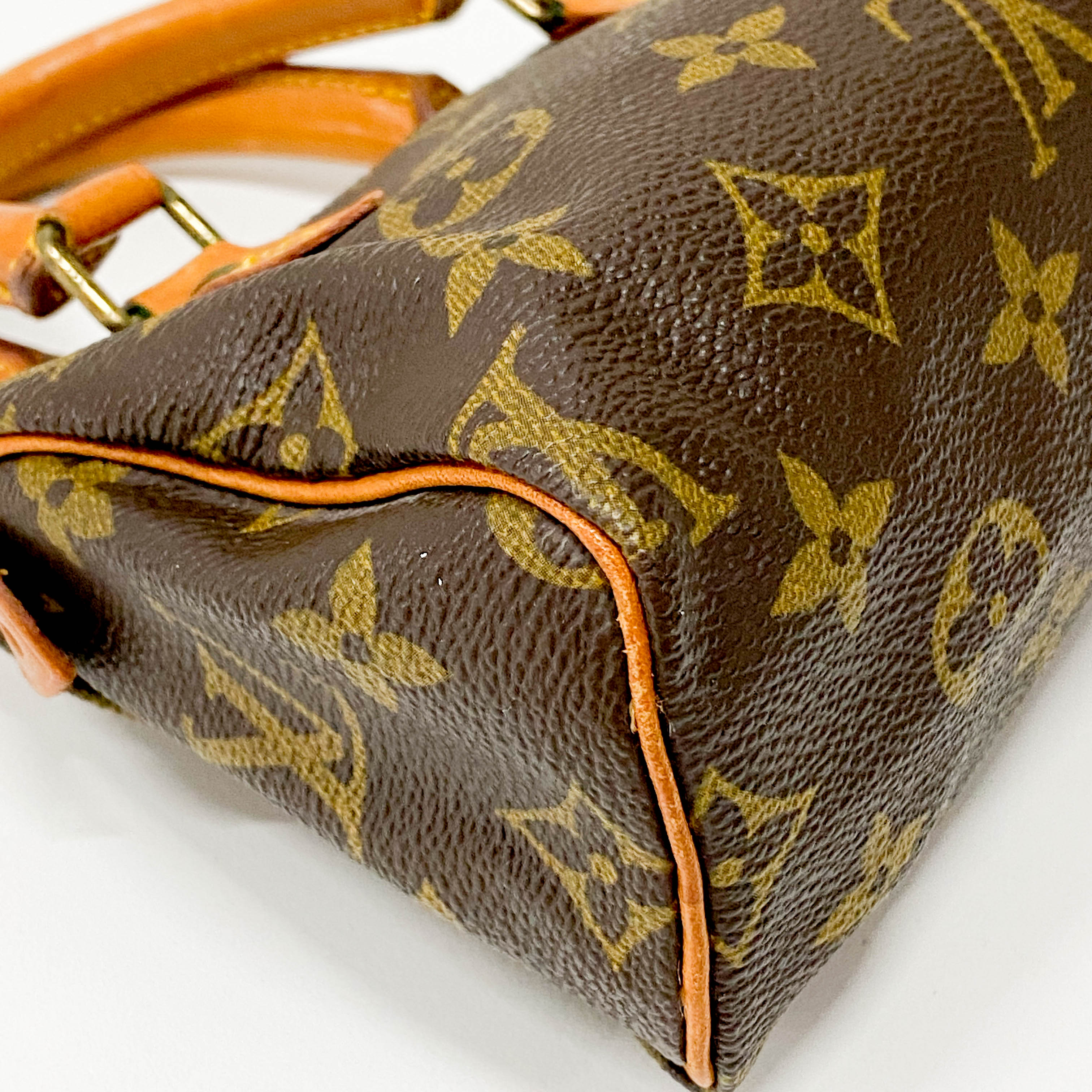 Monogram Speedy Mini Brown Coated Canvas Bag