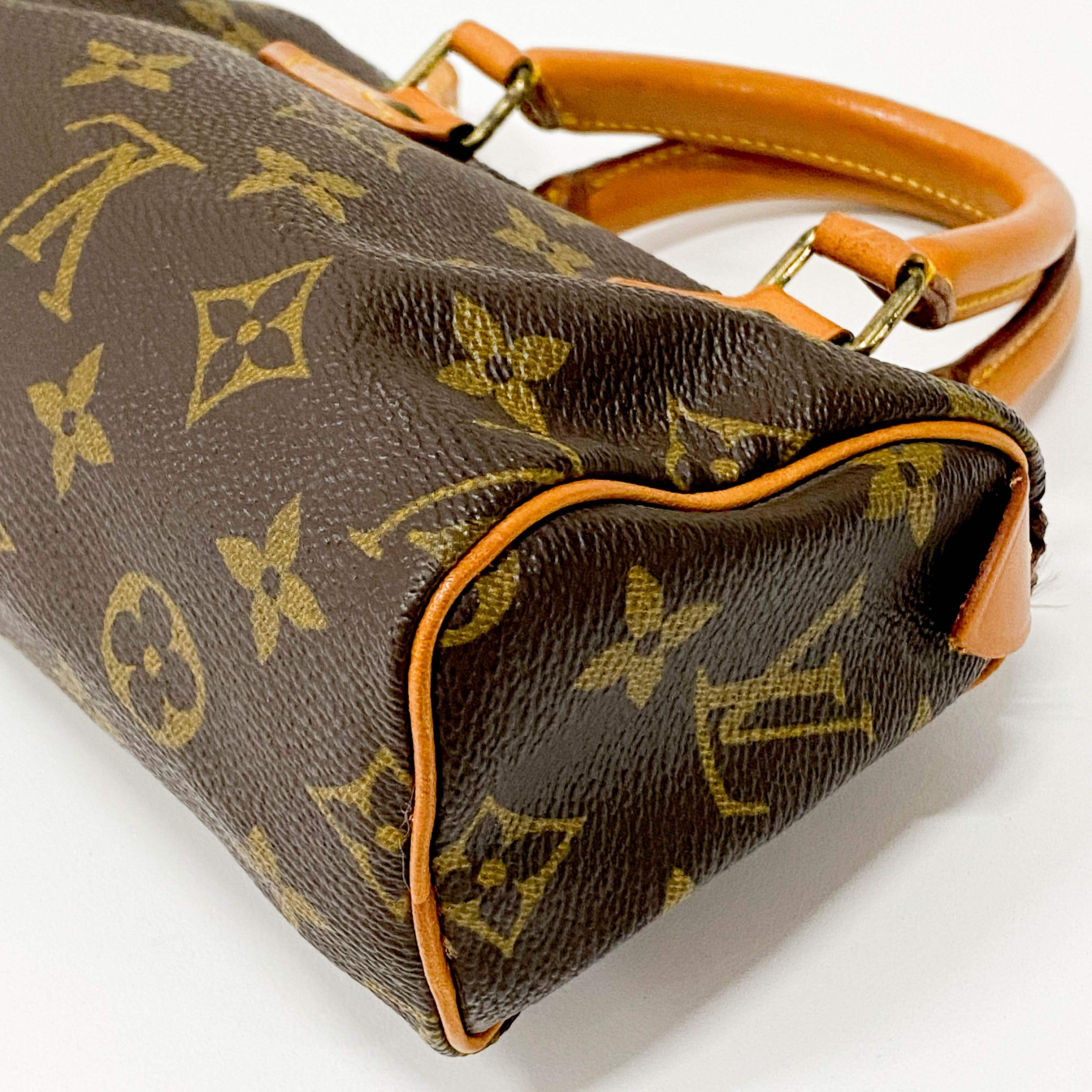 Monogram Speedy Mini Brown Coated Canvas Bag