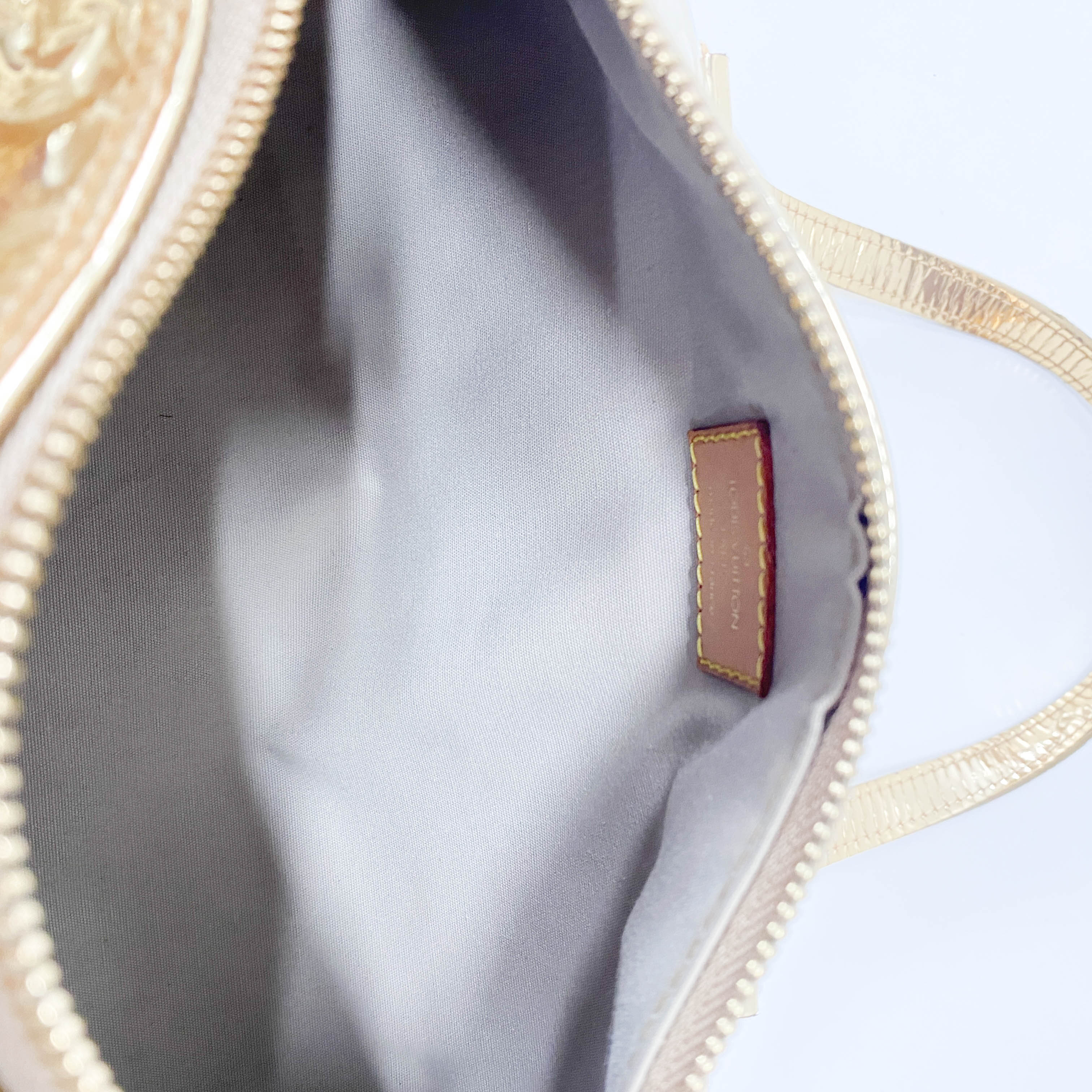 Papillon Monogram Miroir Gold Shoulder Bag