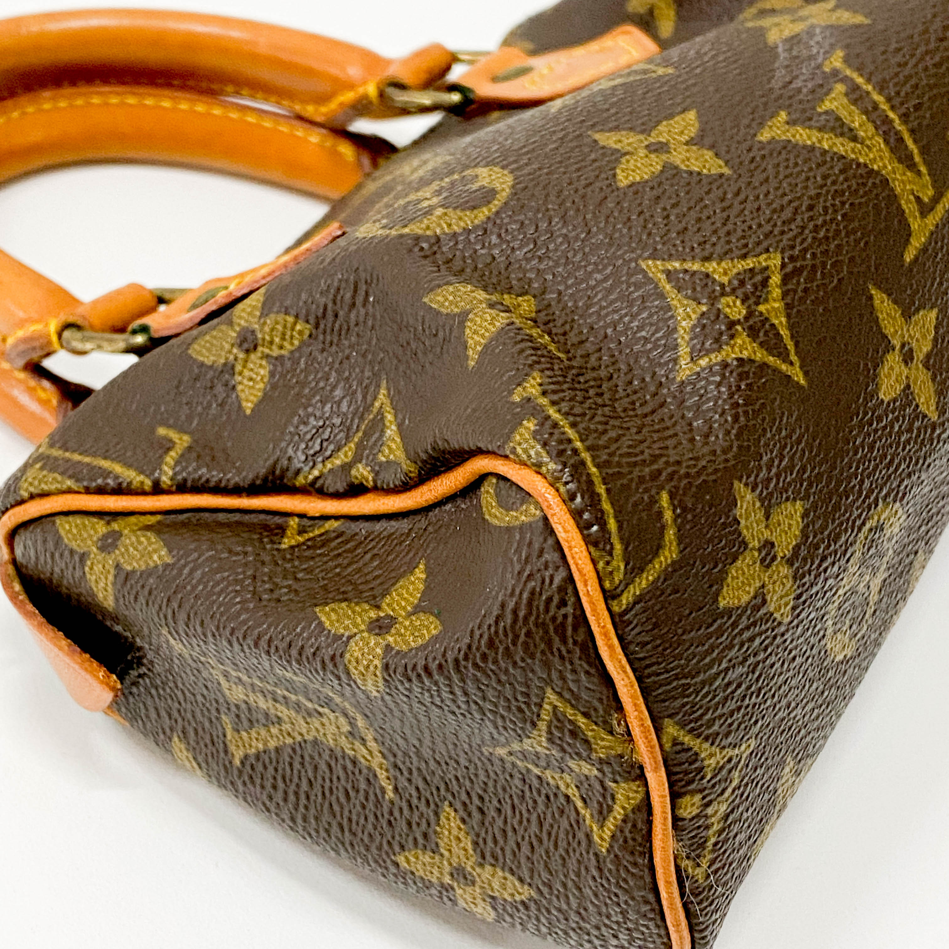 Monogram Speedy Mini Brown Coated Canvas Bag