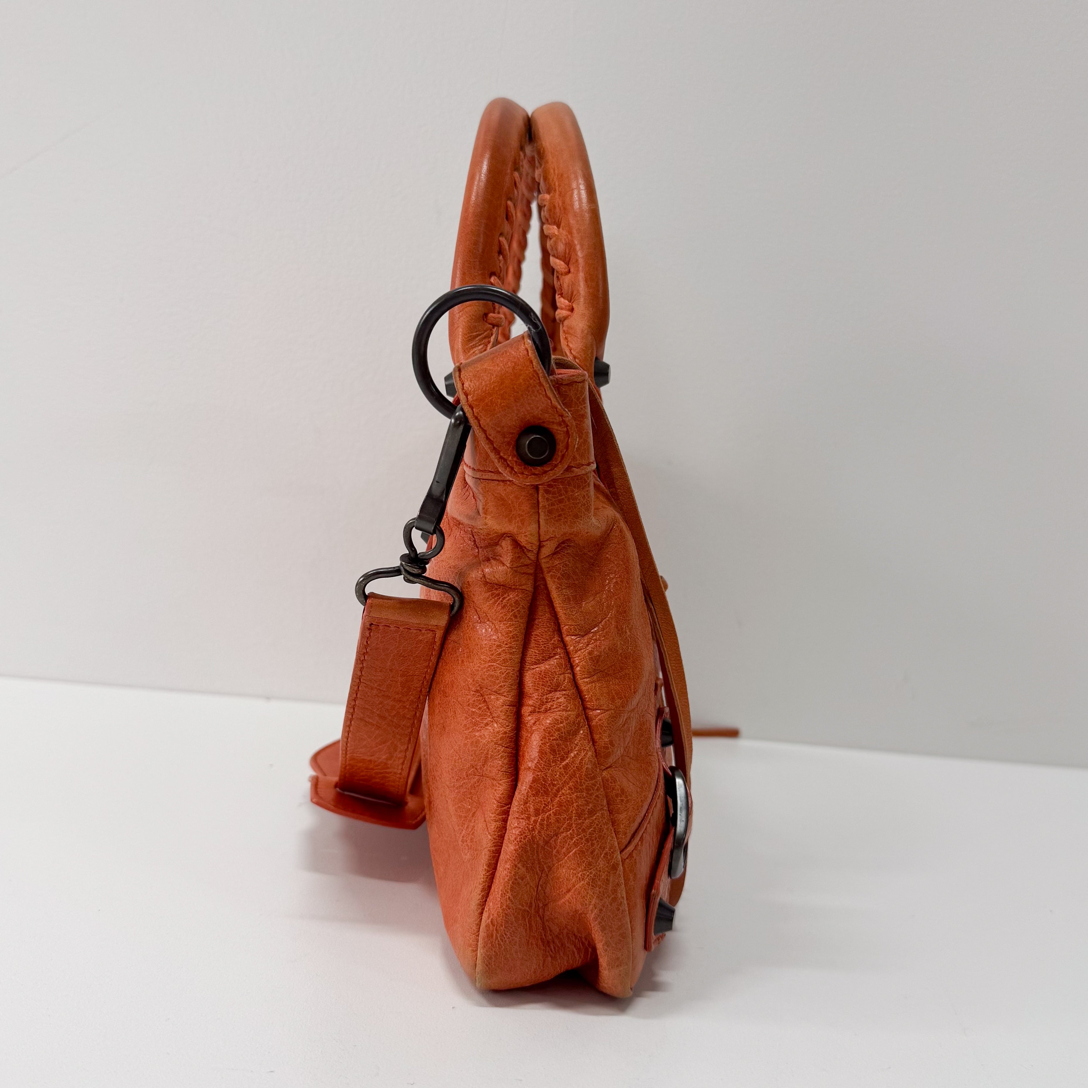 バッグ BALENCIAGA the first 2way bag BALENCIAGA The First Orange Leather Two Way Bag – HIVE PRELOVED