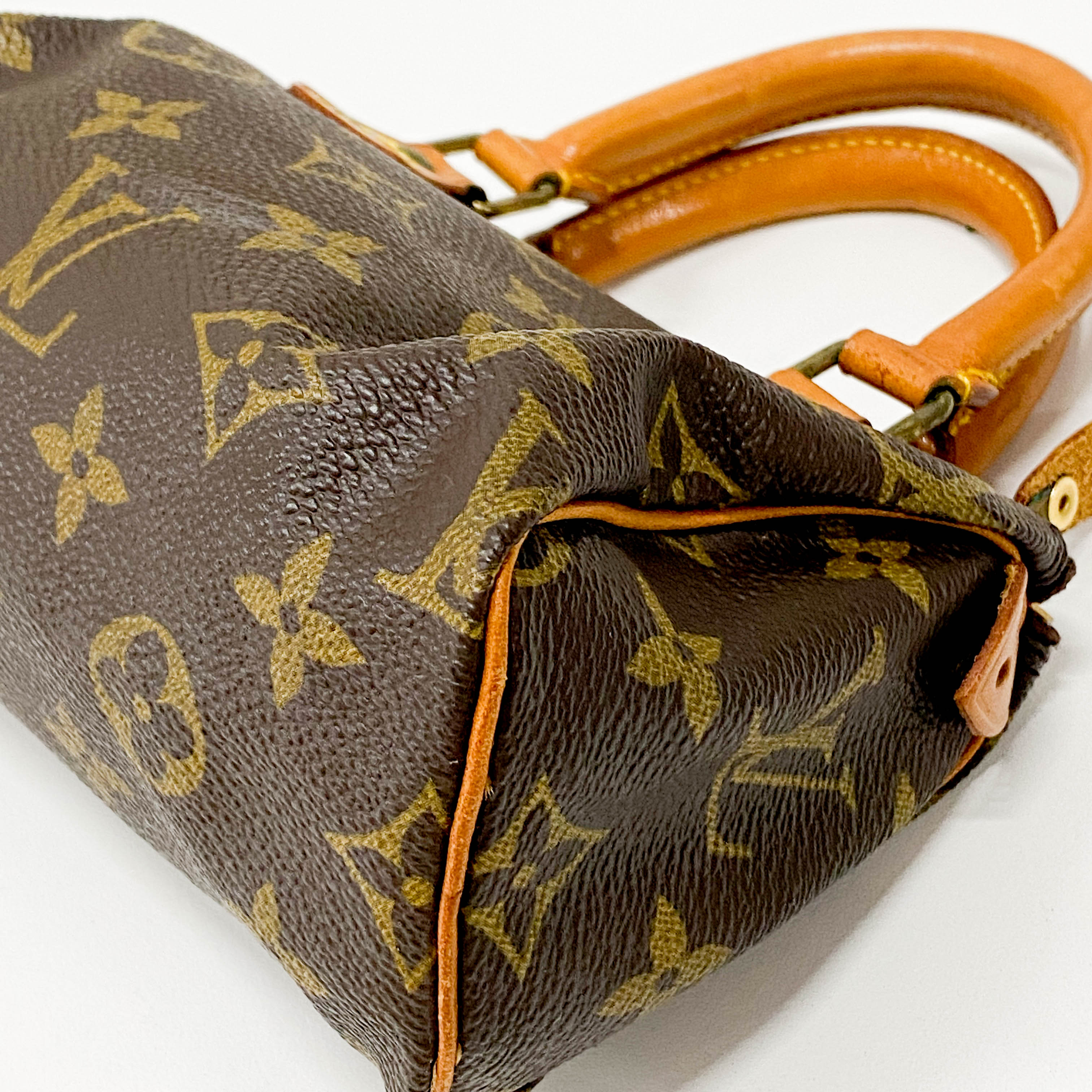 Monogram Speedy Mini Brown Coated Canvas Bag