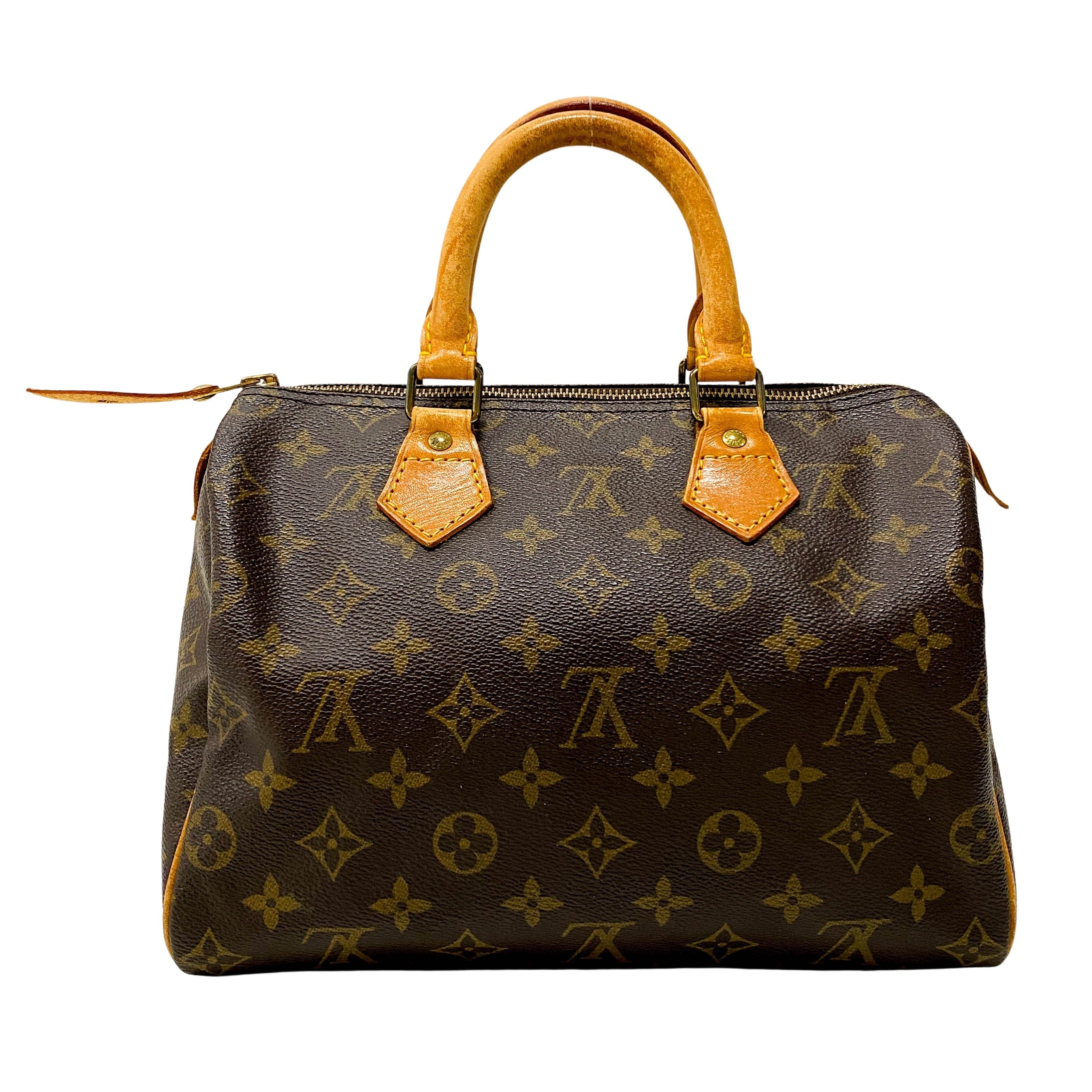 Speedy Monogram 25 Brown Coated Canvas Bag