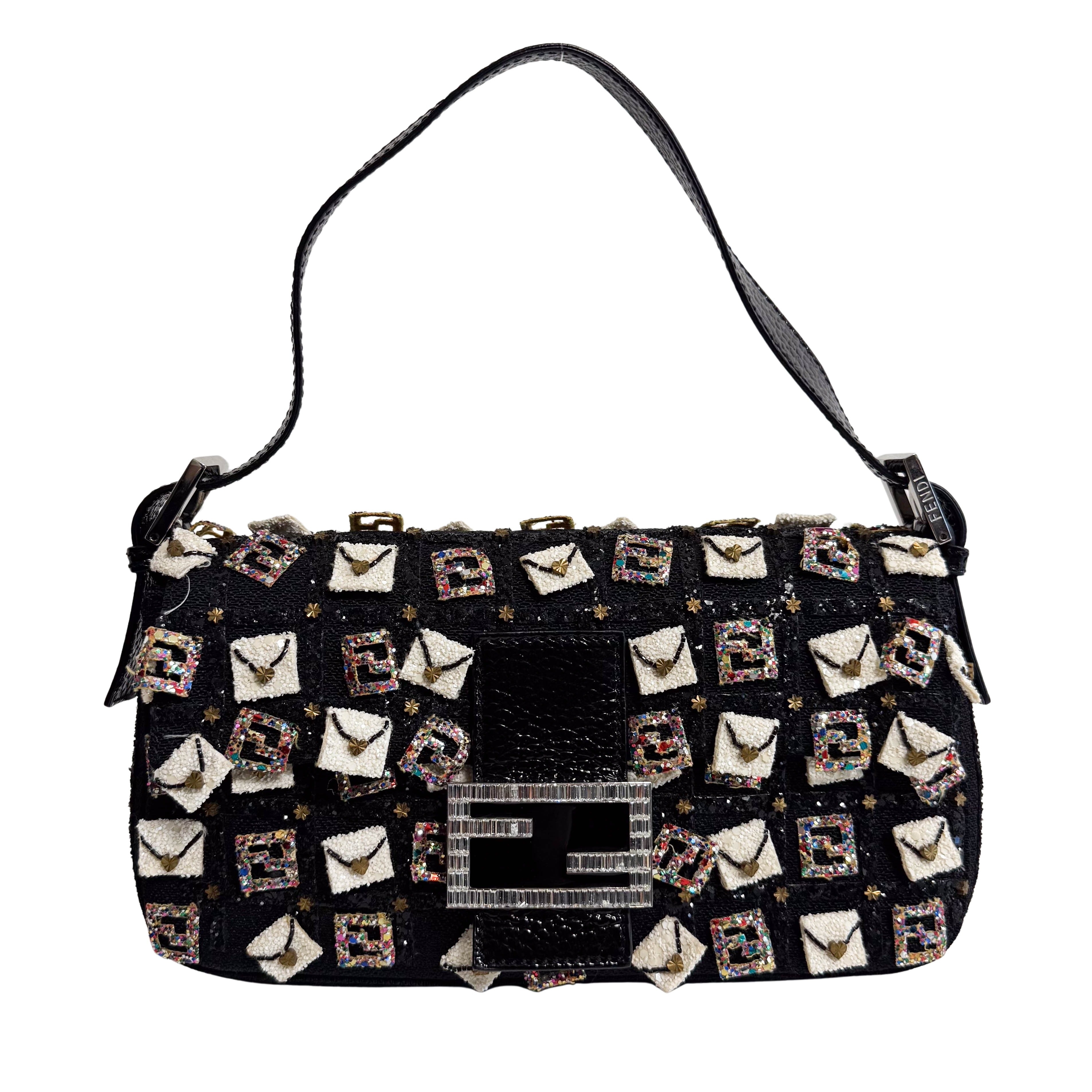 Rare Baguette Sequin Multicolor Shoulder Bag
